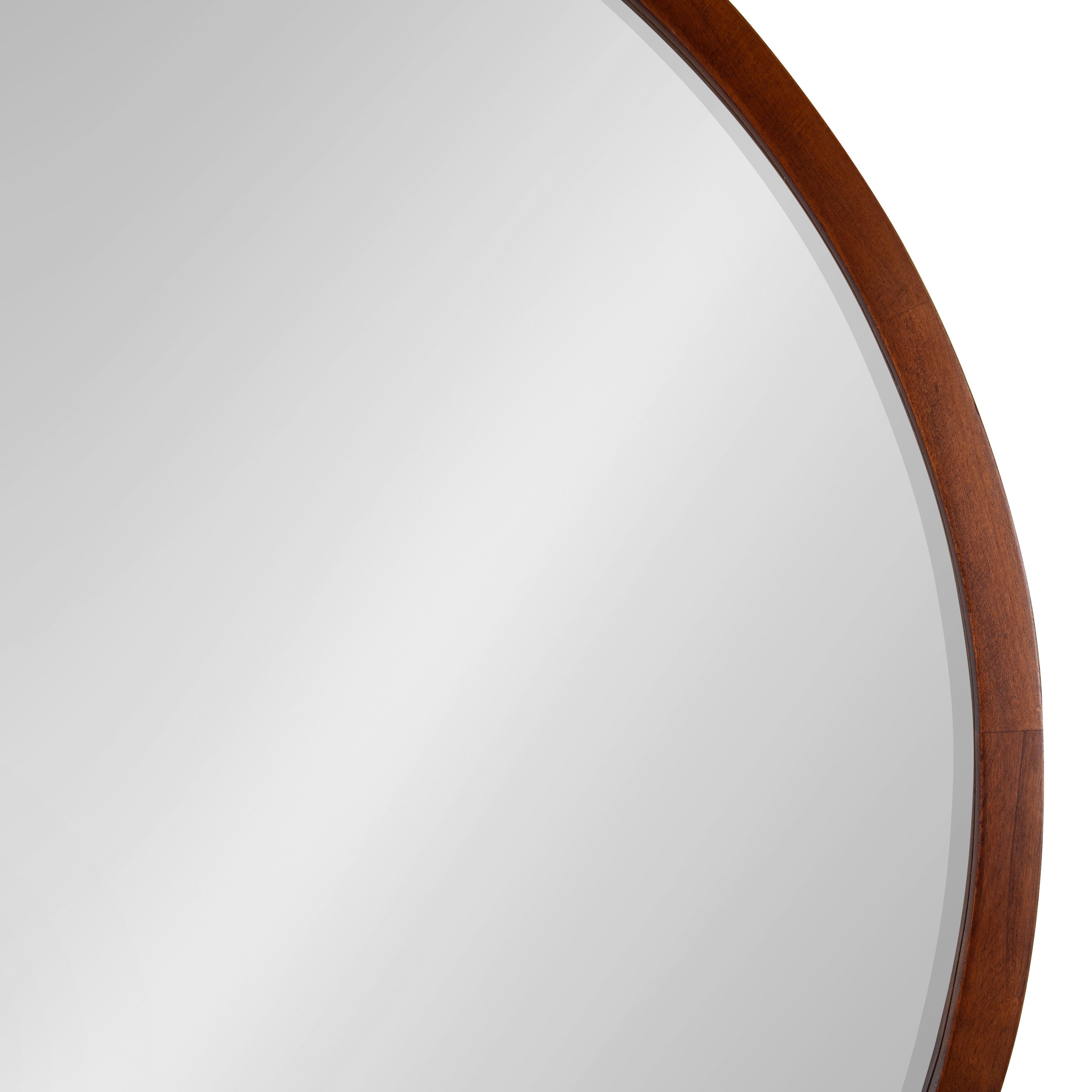 McLean Round Wood Framed Wall Mirror