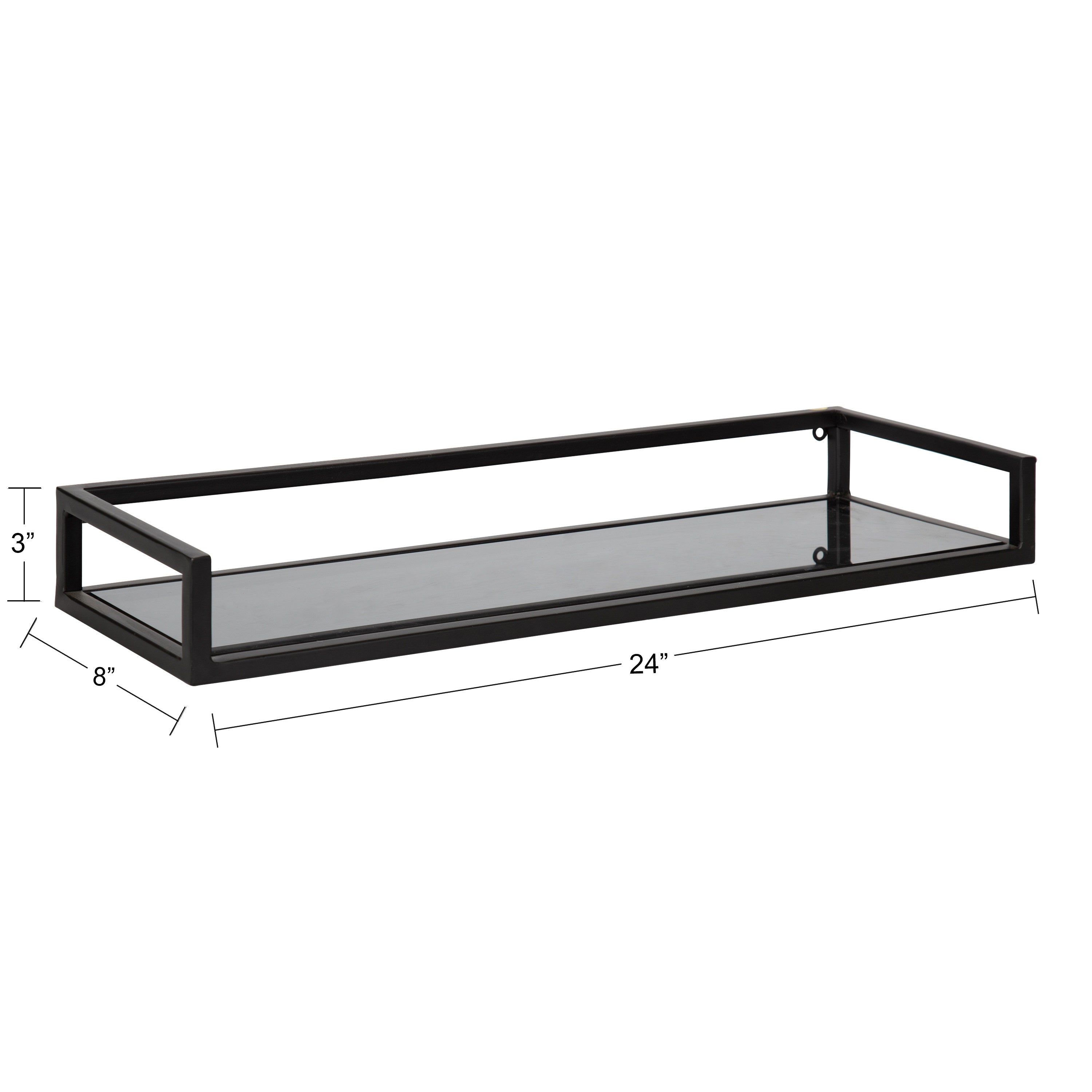 Floating Shelf 24x8x3 Black 2