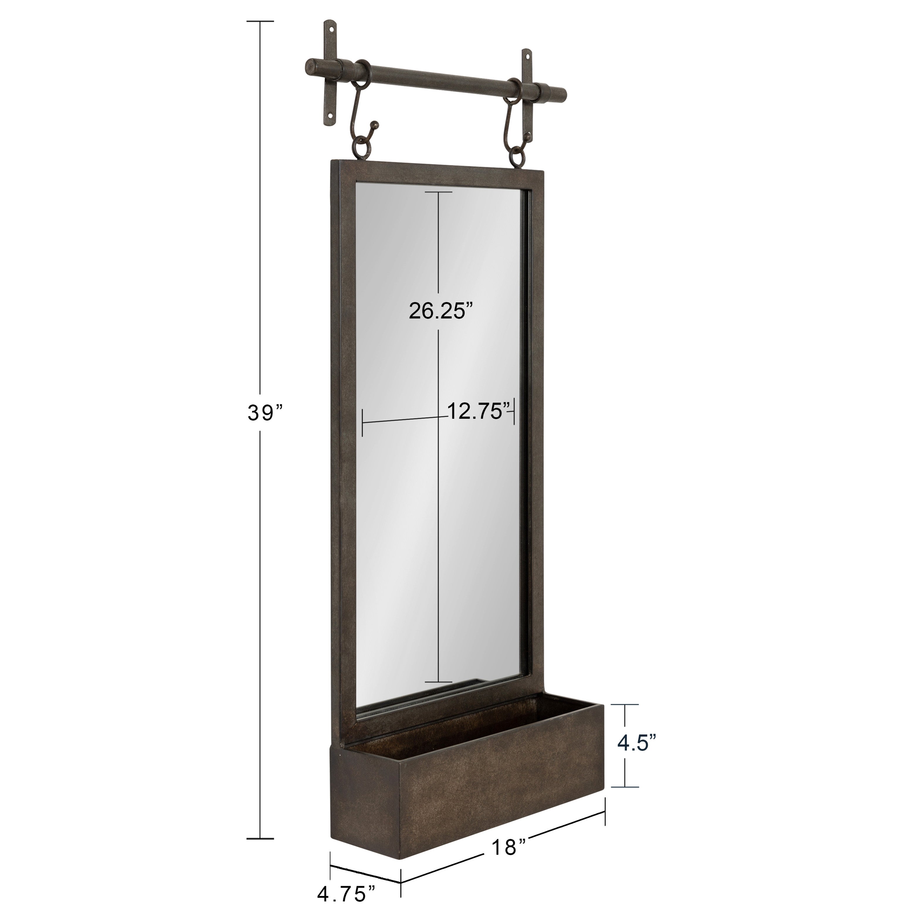 Functional Mirror Silver 18x39 6