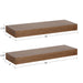 Floating Shelf 2 Piece 24 Inch Rustic Brown 2