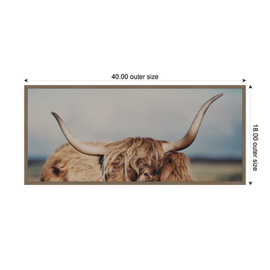 Framed Canvas Sylvie Dark Gold 40x18 2