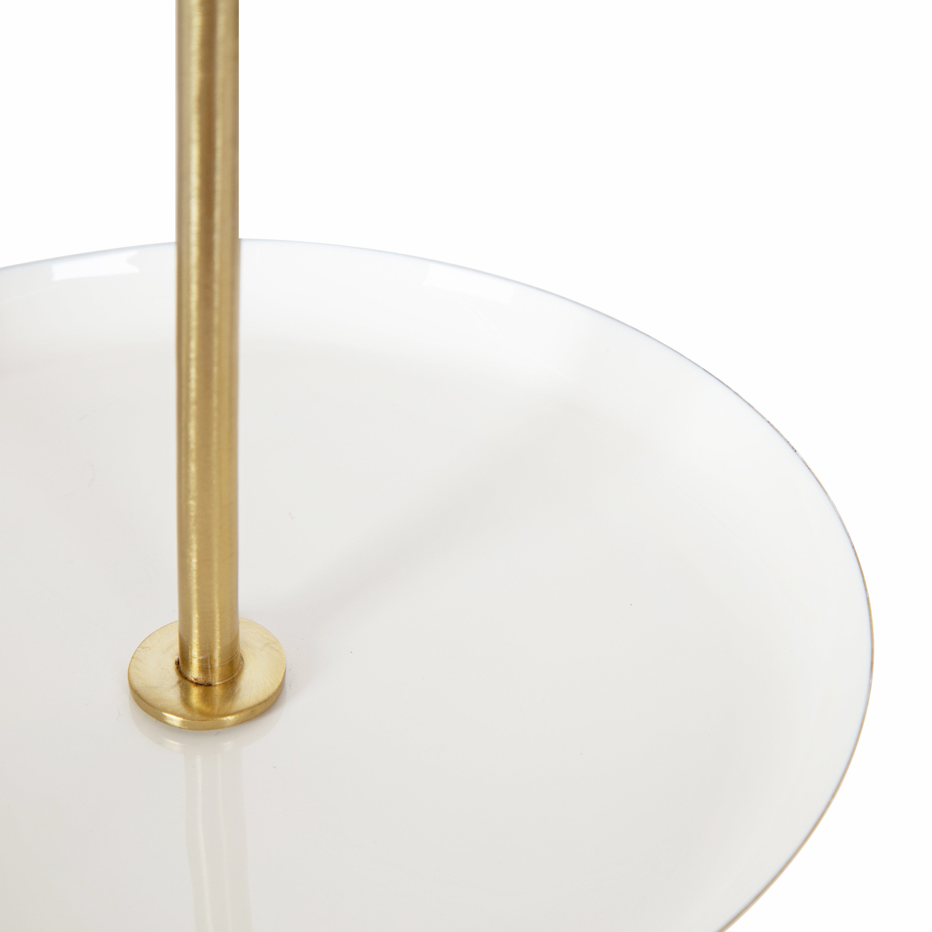 Tiered Tray White Gold 12x12x15 4