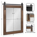 Rectangle Mirror Walnut Brown 24x30 2