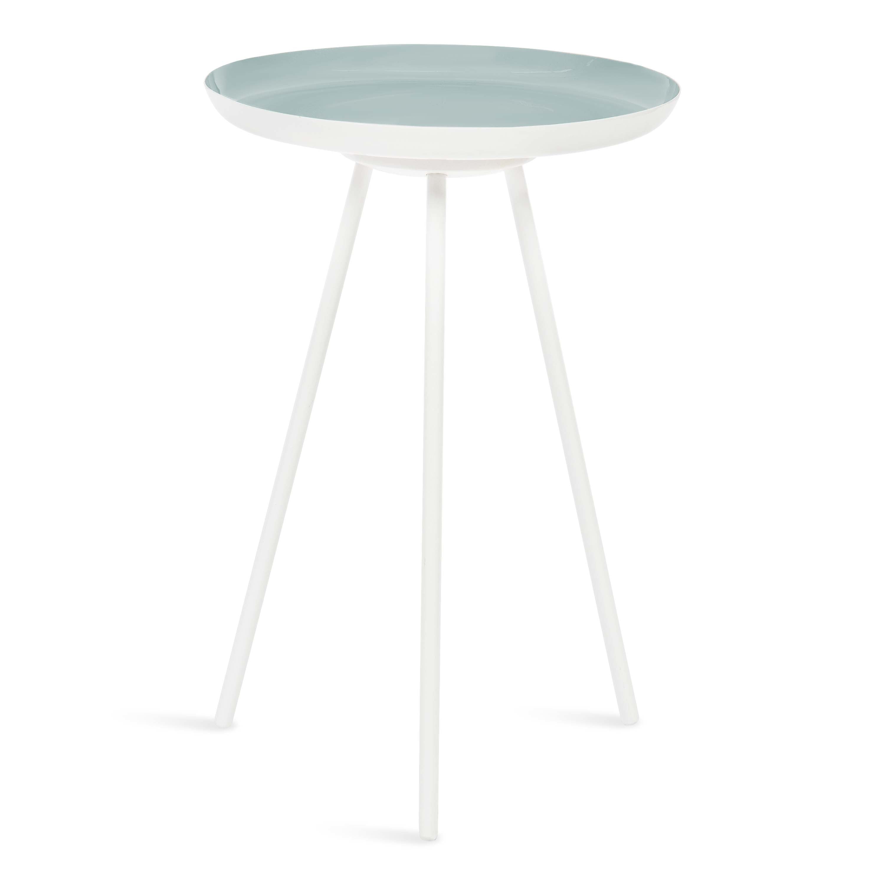 Side Table 15x15x22.5 Blue White 3