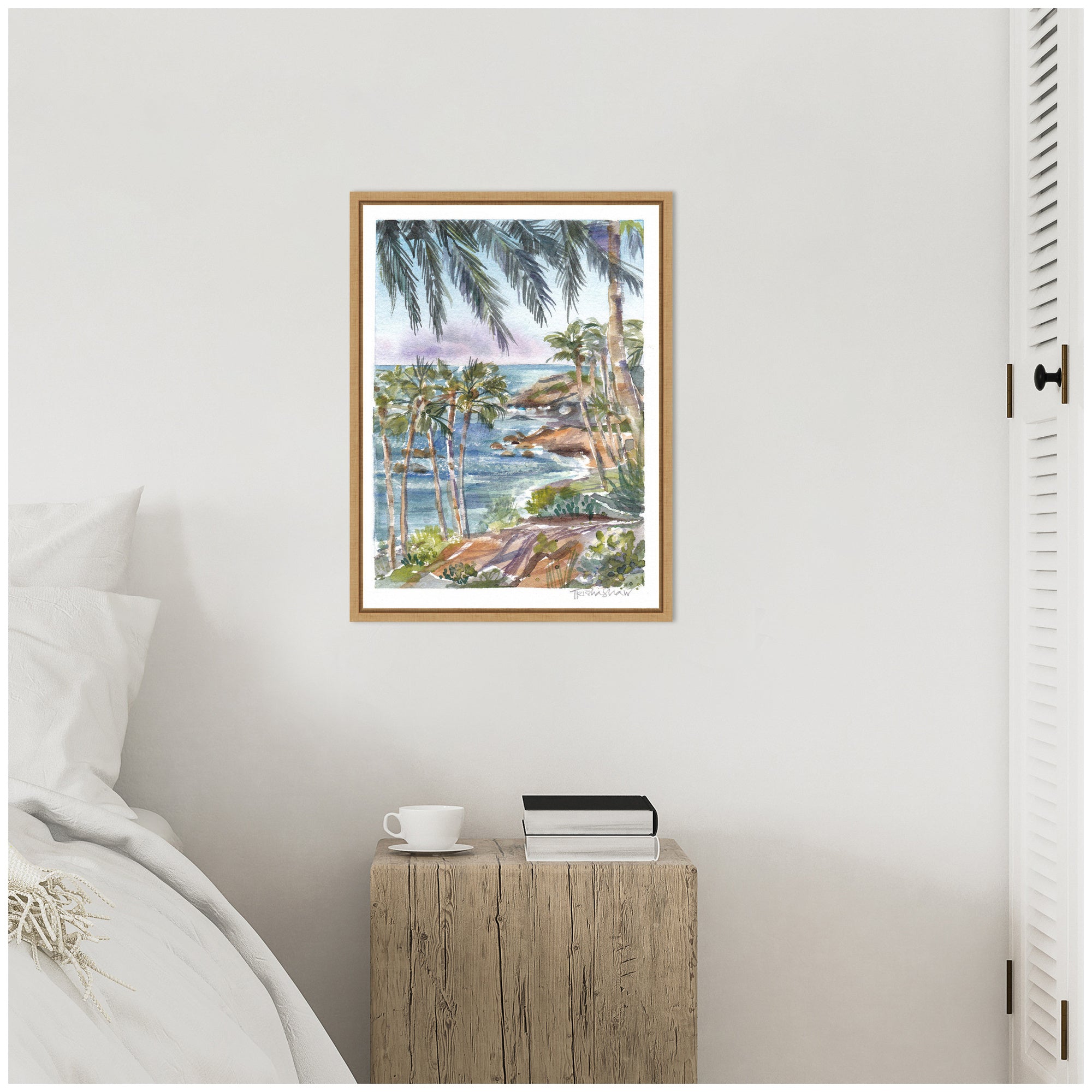Sylvie Laguna Beach California Scene Framed Canvas by Patricia Shaw