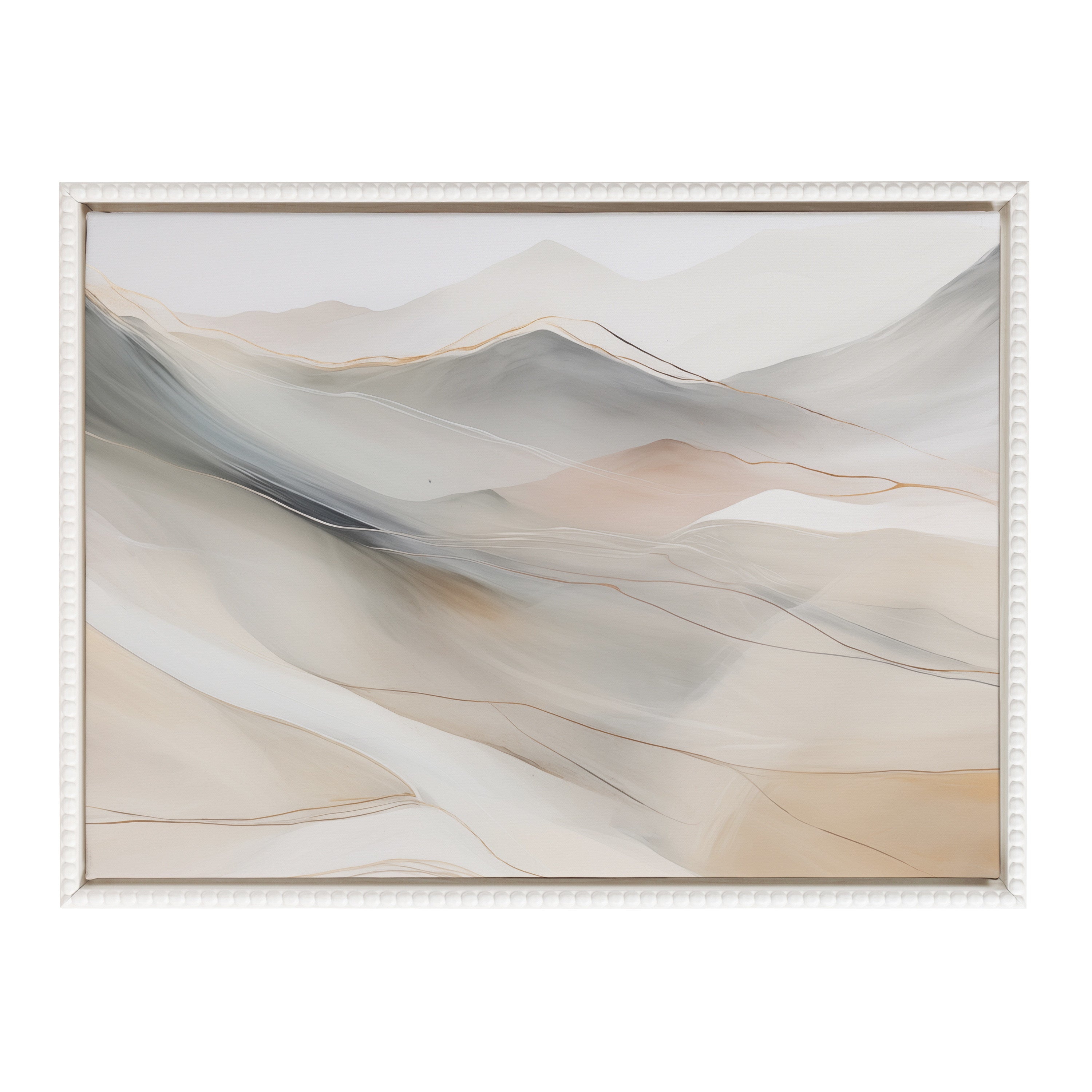 Framed Canvas 18x24 Sylvie Beaded White 2