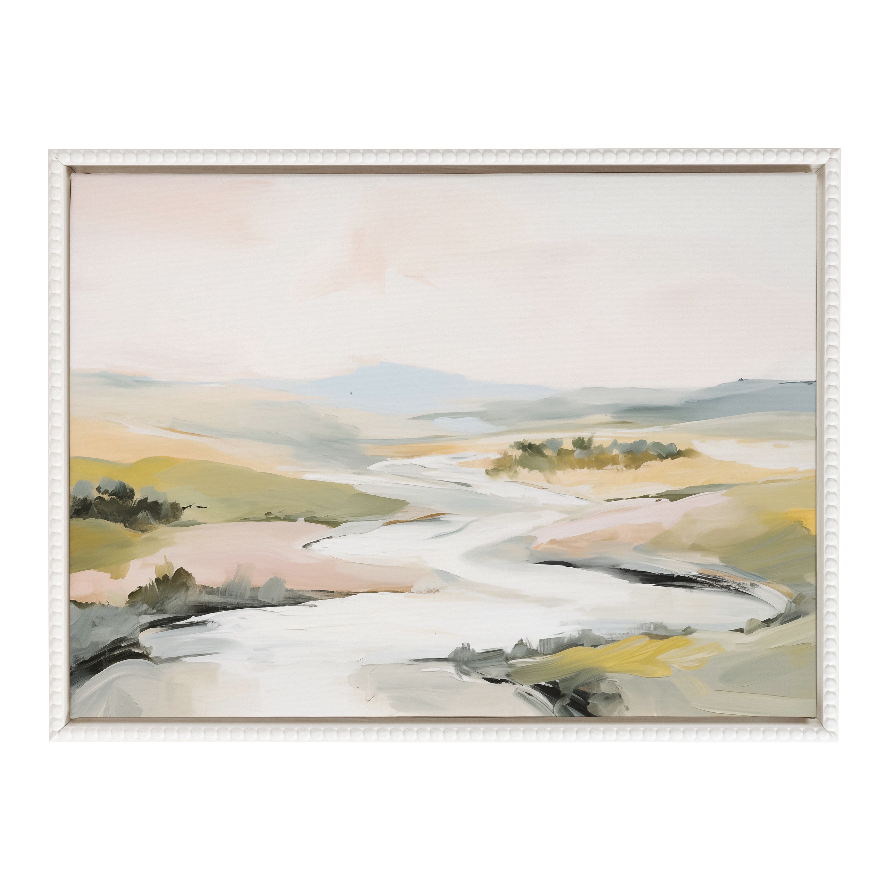 Framed Canvas 18x24 Sylvie Beaded White 2