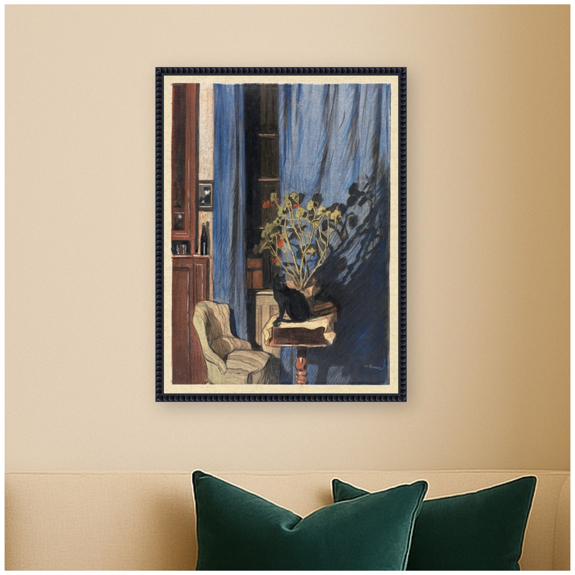Framed Canvas 18x24 Sylvie Beaded Black 7