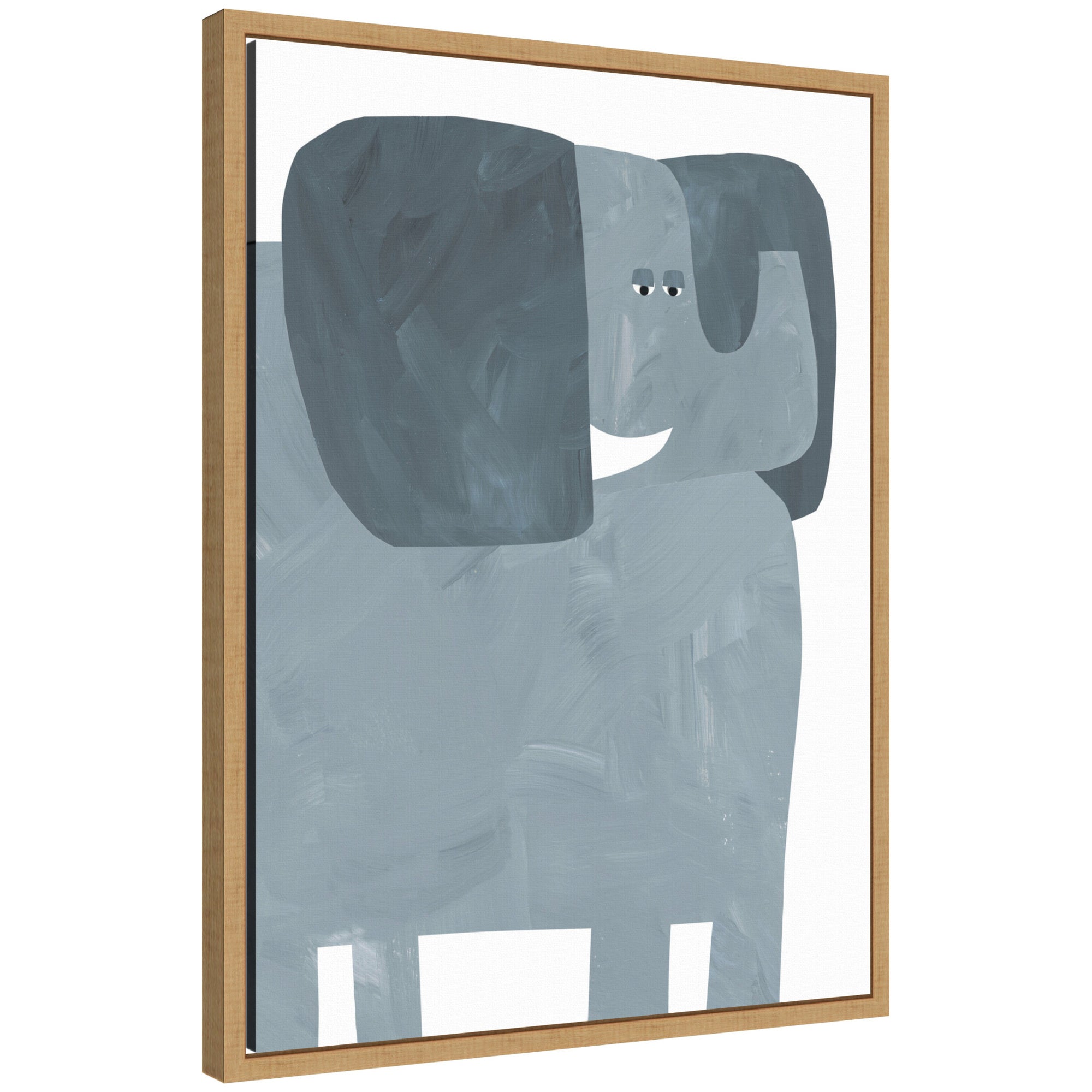 Mr Elephant by Alicia Abla Framed Canvas Wall Art Print