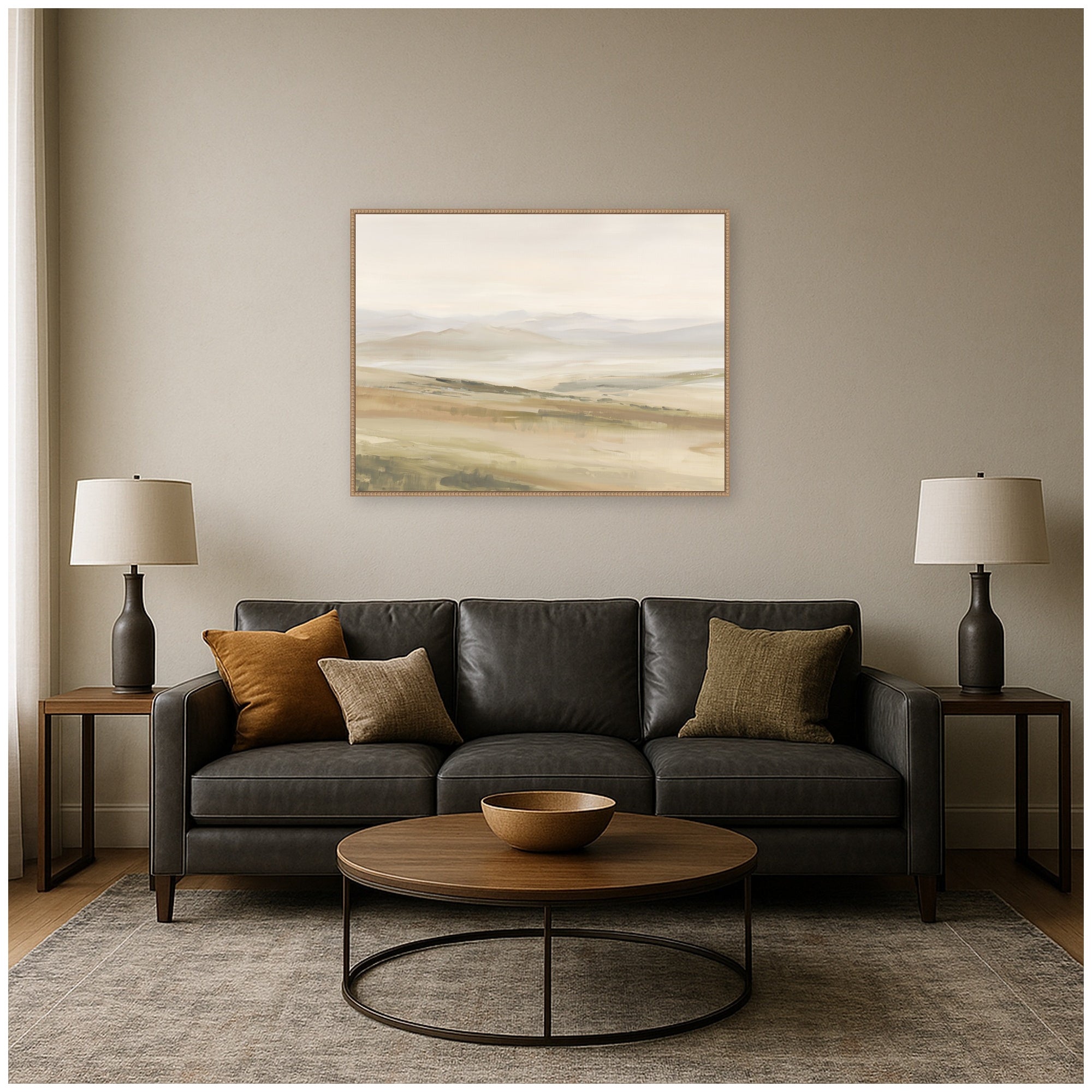 Framed Canvas 42x32 Sylvie Beaded Rustic Natural 6