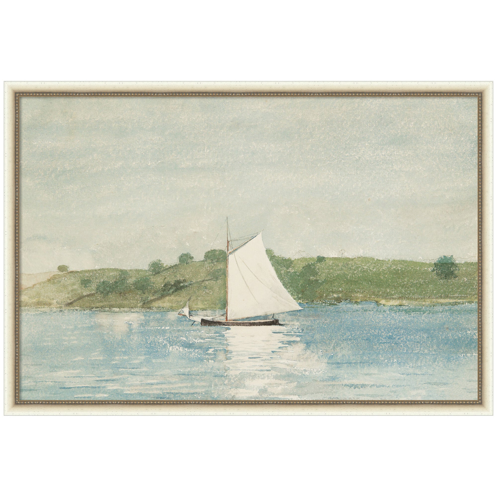 Mounted Canvas 38x26 Belmont Distress White 1