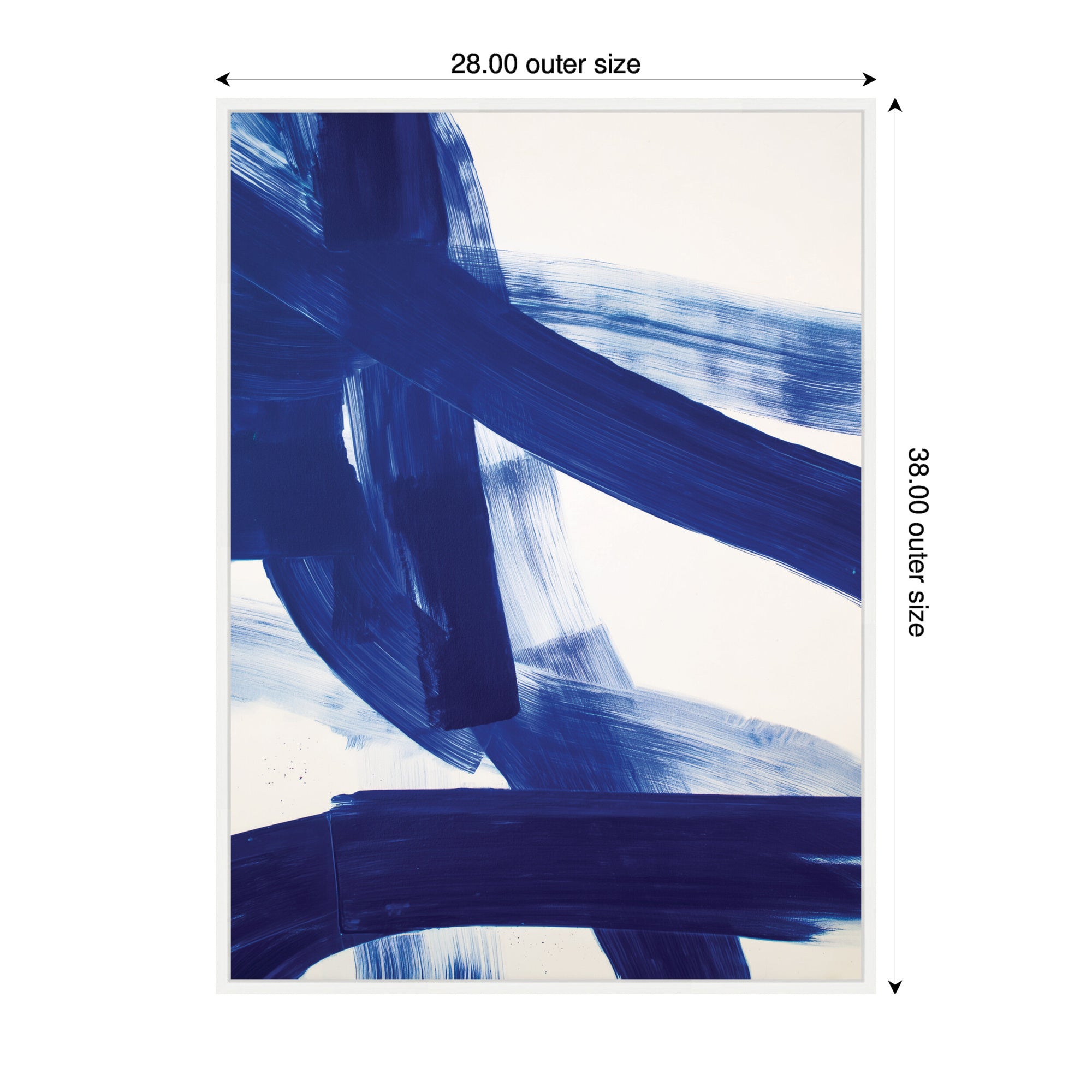 Cobalt Mark No. 1 by Amy Lighthall Framed Canvas Wall Art Print