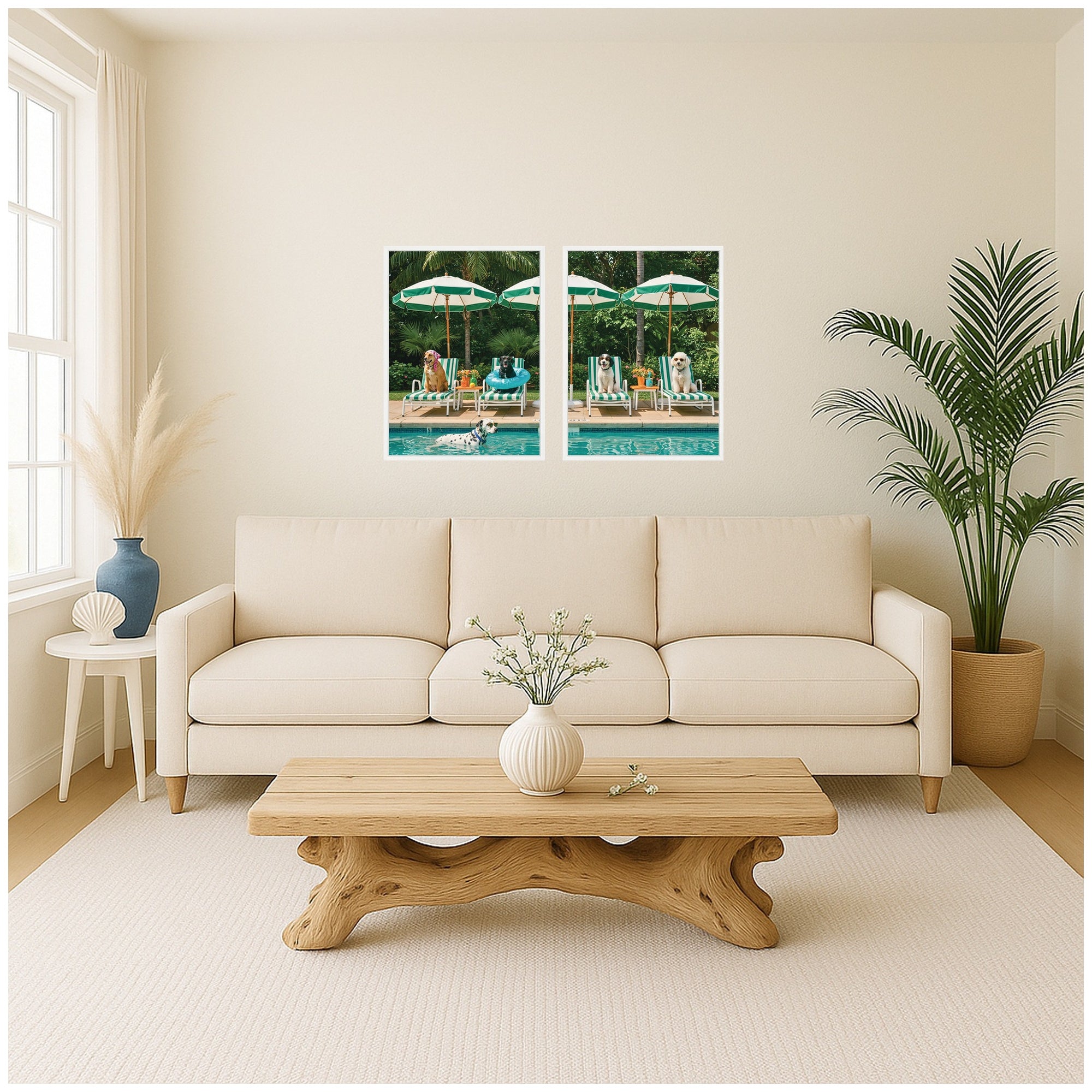Art Set Sylvie White 2 Piece Set 18x24 5