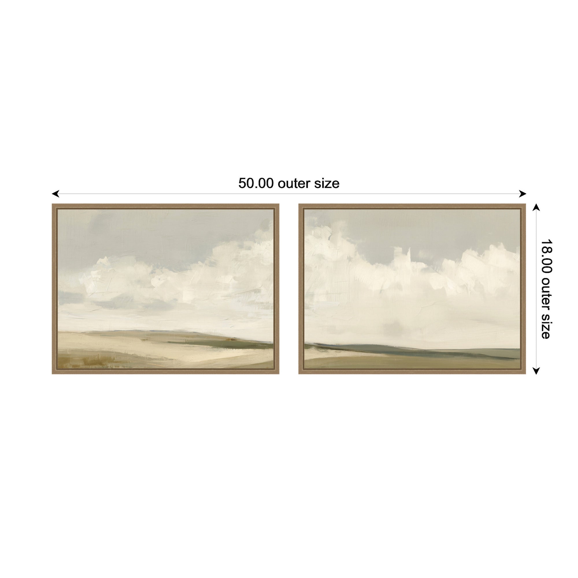 Framed Canvas Sylvie Dark Gold 2 Piece Set 18x24 2