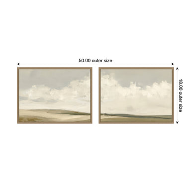 Framed Canvas Sylvie Dark Gold 2 Piece Set 18x24 2