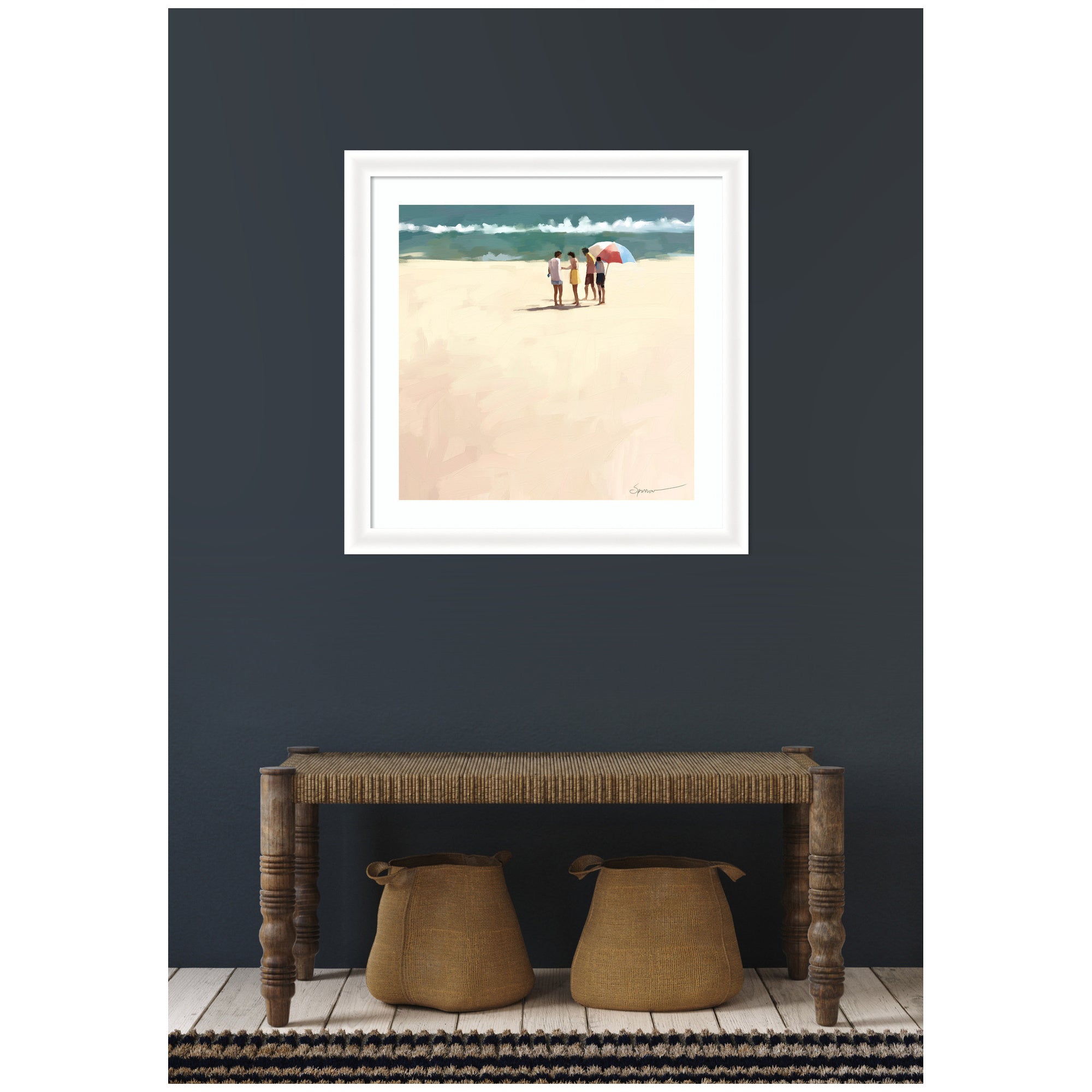 Framed Art Oliver White Narrow 27x27 7
