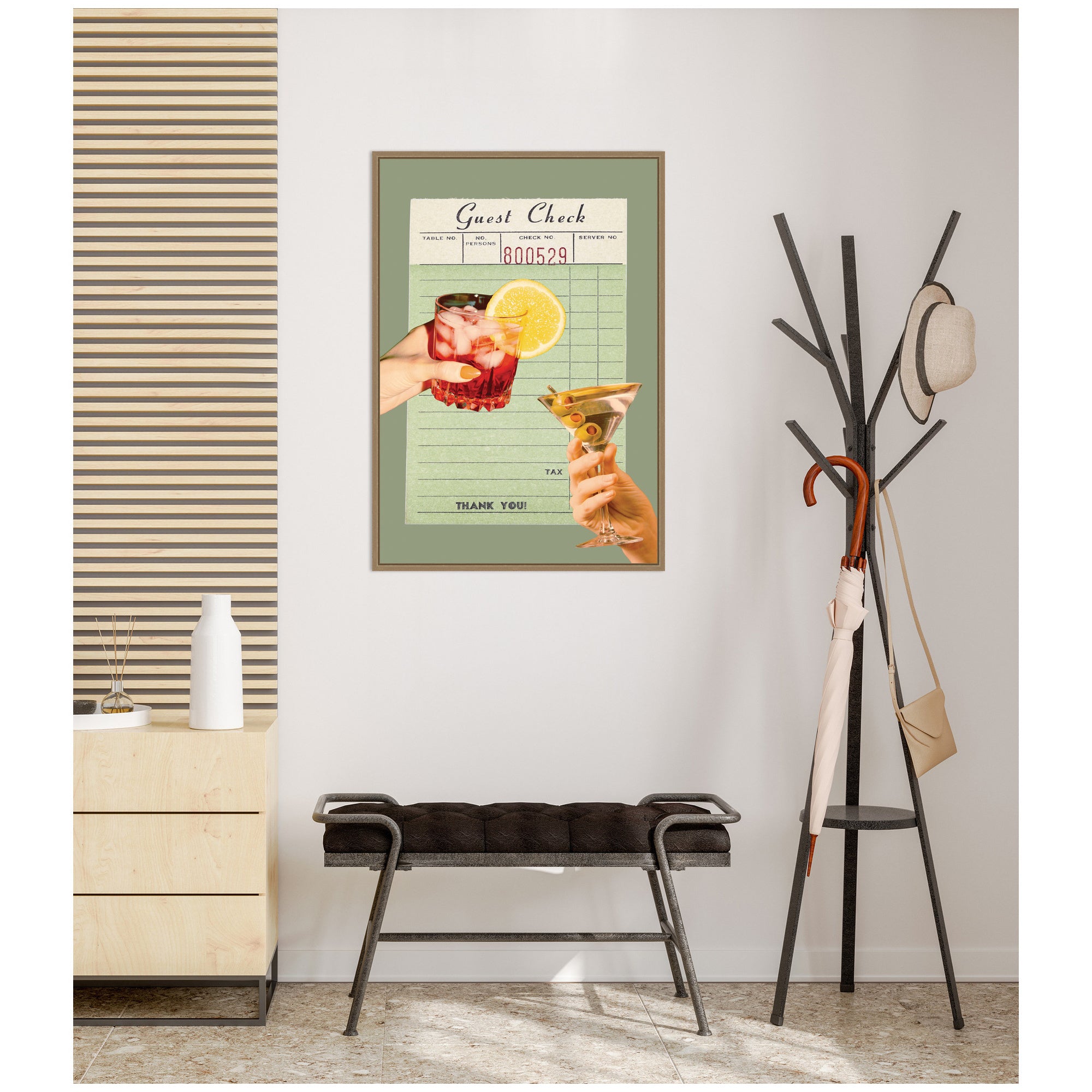 Framed Canvas 23 x 33 Sylvie Dark Gold 6