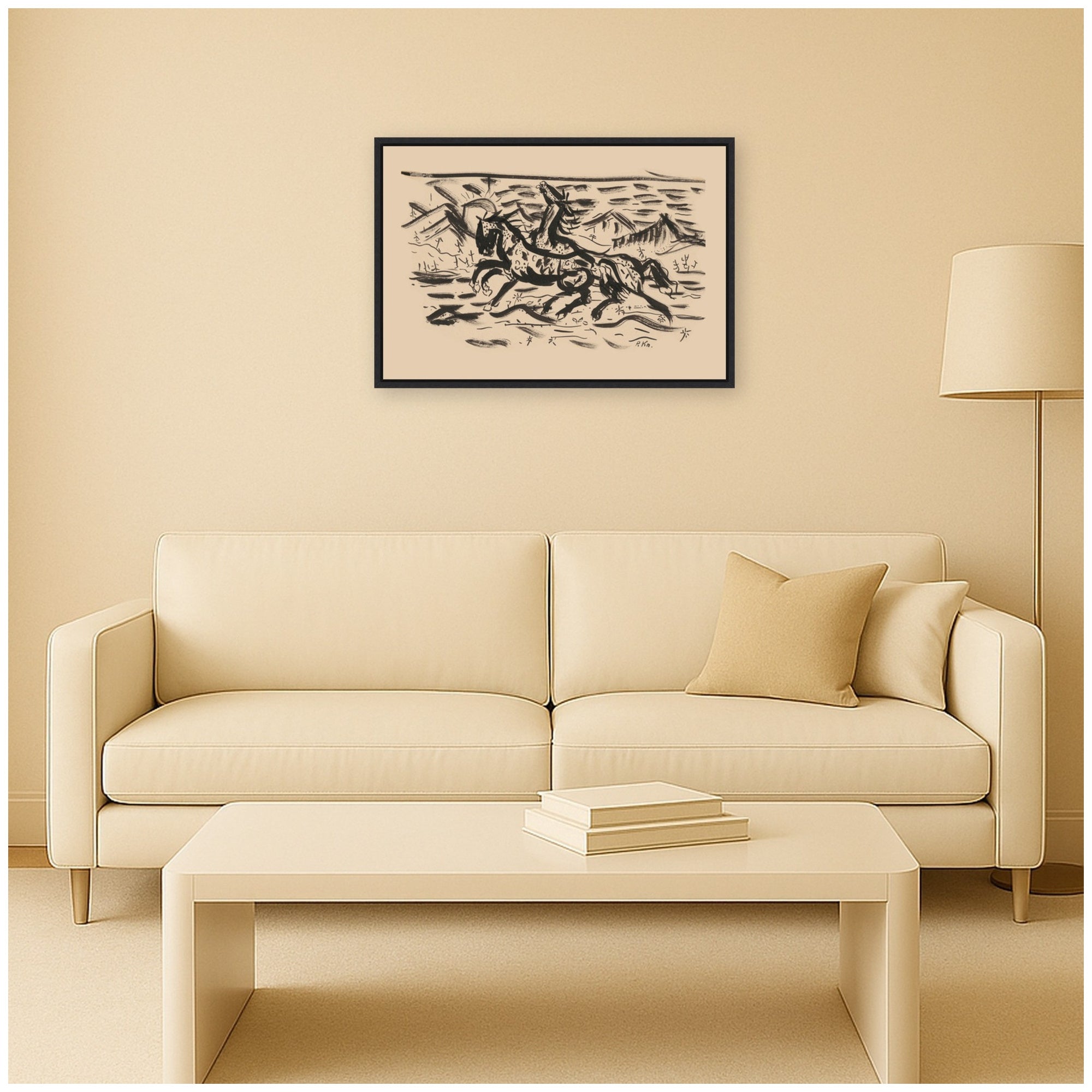 Framed Canvas 33x23 Sylvie Black 5