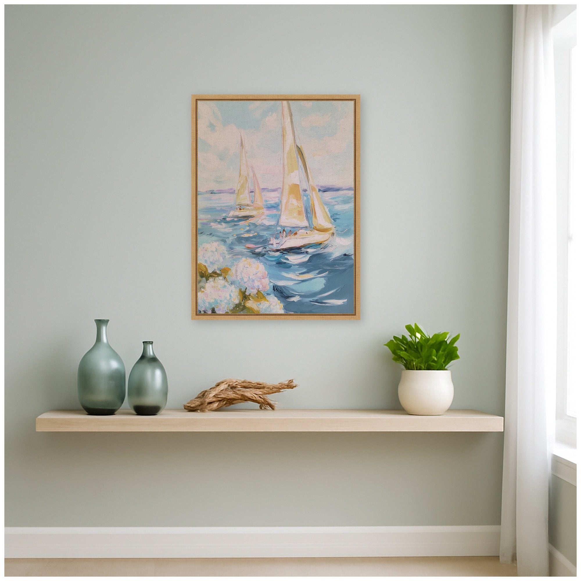 Framed Canvas Sylvie Natural 18x24 5