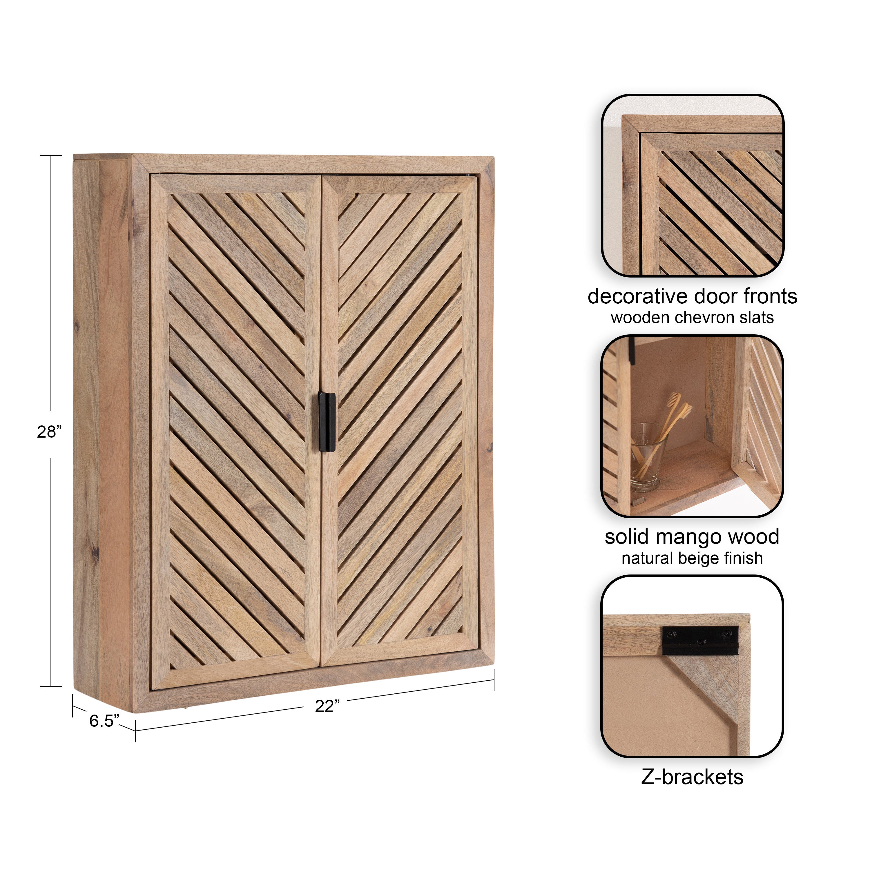 Cabinet Natural Beige 22x7x28 2