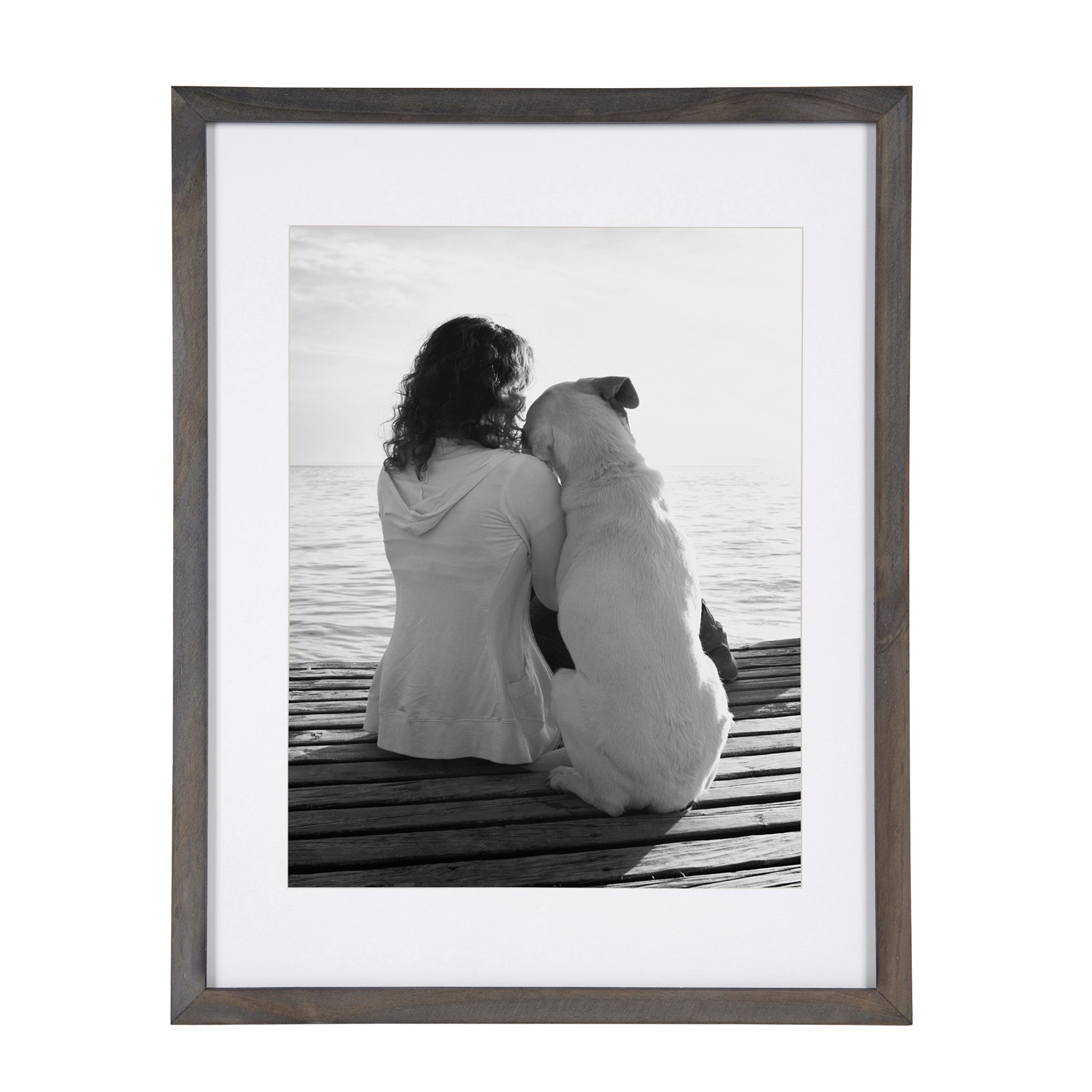 Wall Frame Gray 14x18 matted to 11x14 2