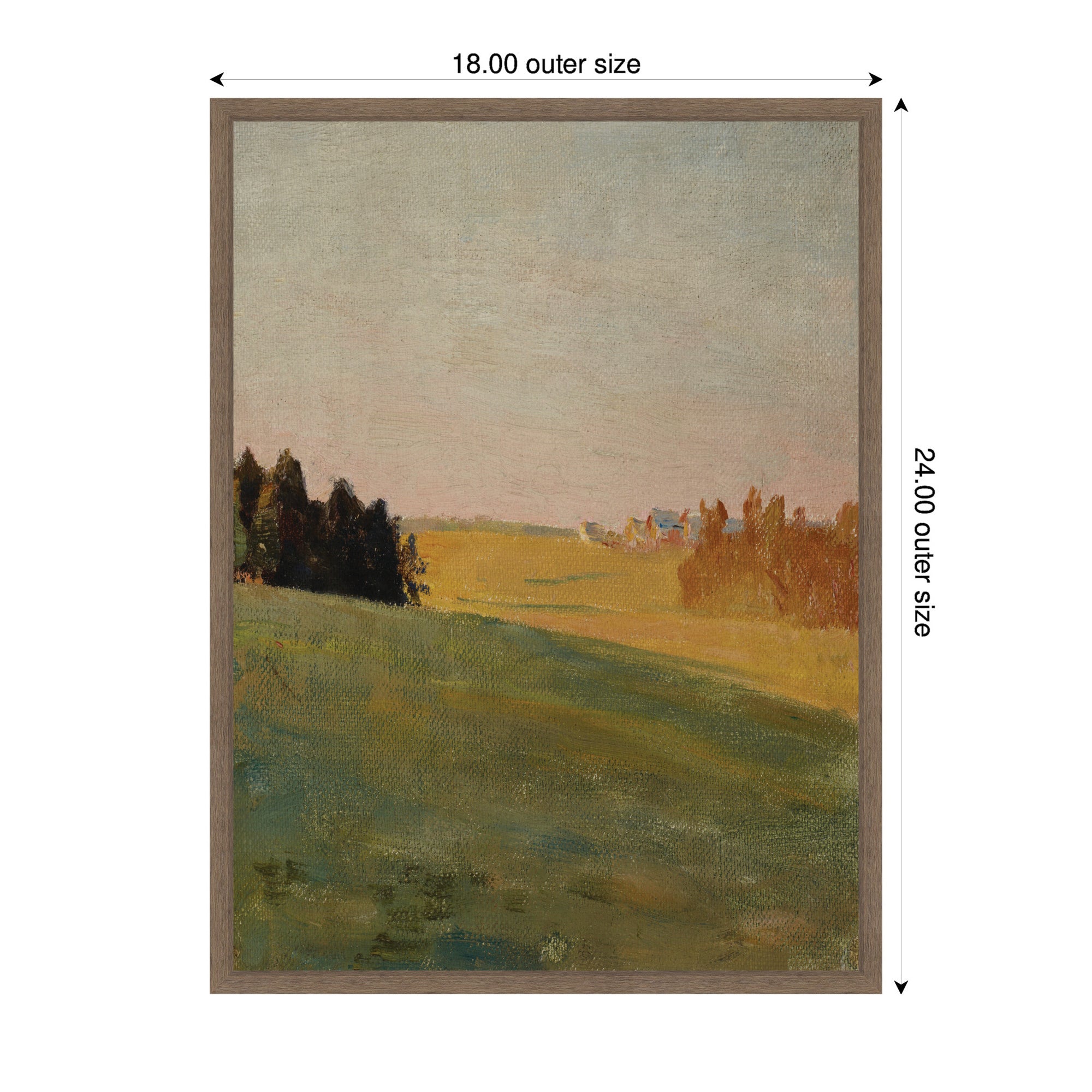 Framed Canvas 18 x 24 Sylvie Walnut 2