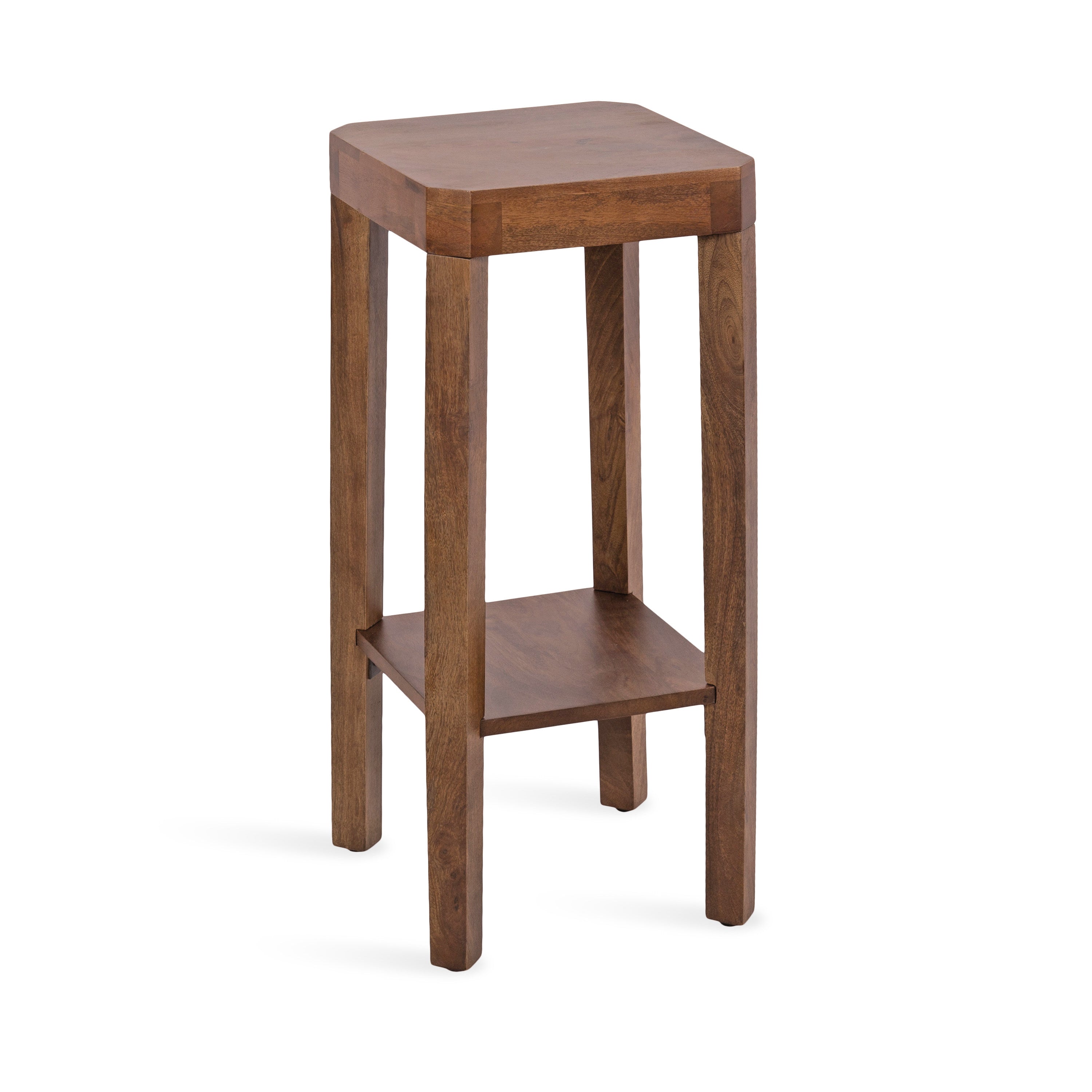 Side Table Walnut Brown 12x12x28 1