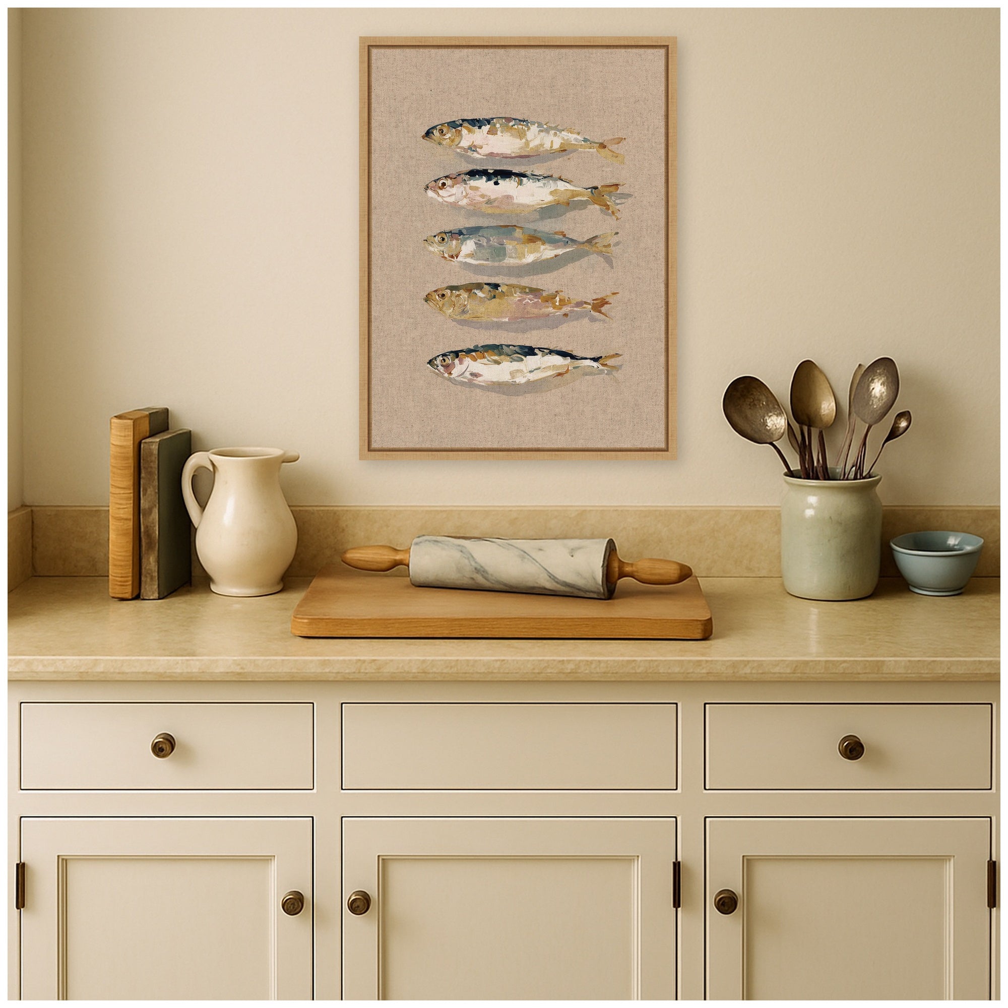 Framed Canvas Sylvie Natural 18x24 5