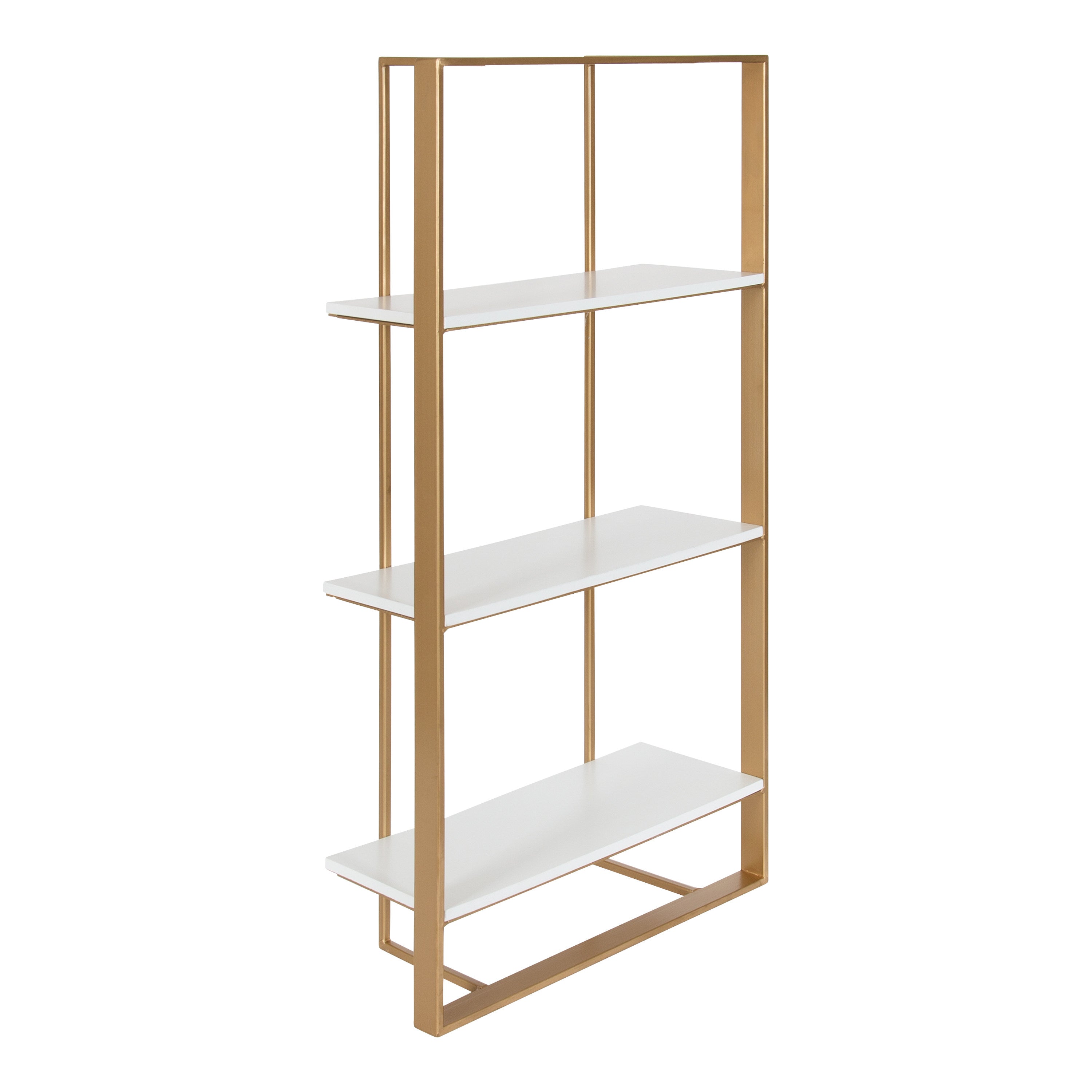 Accent Shelf 15x32 White Gold 1