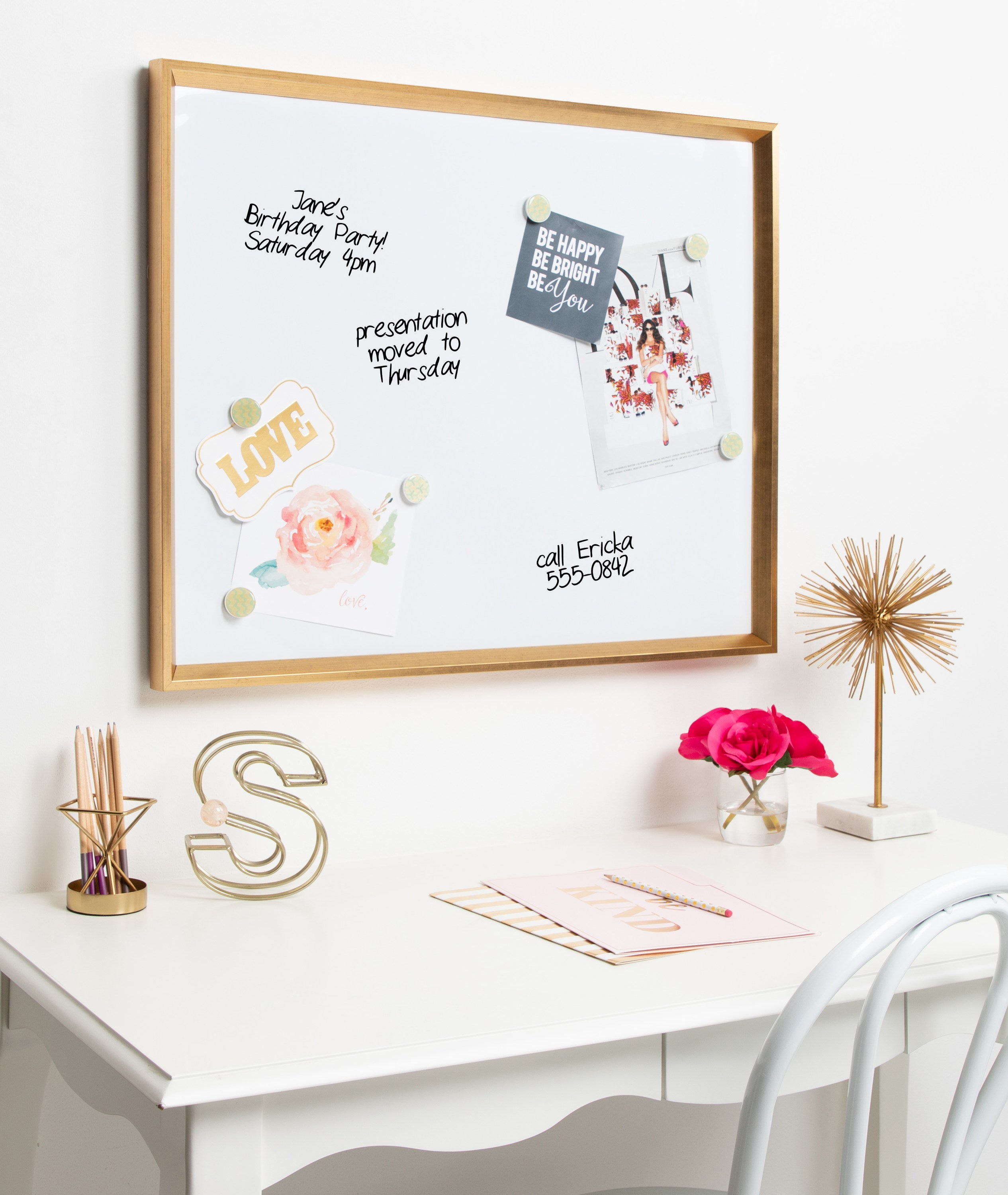 Dry Erase Board Gold 25.5x31.5 5