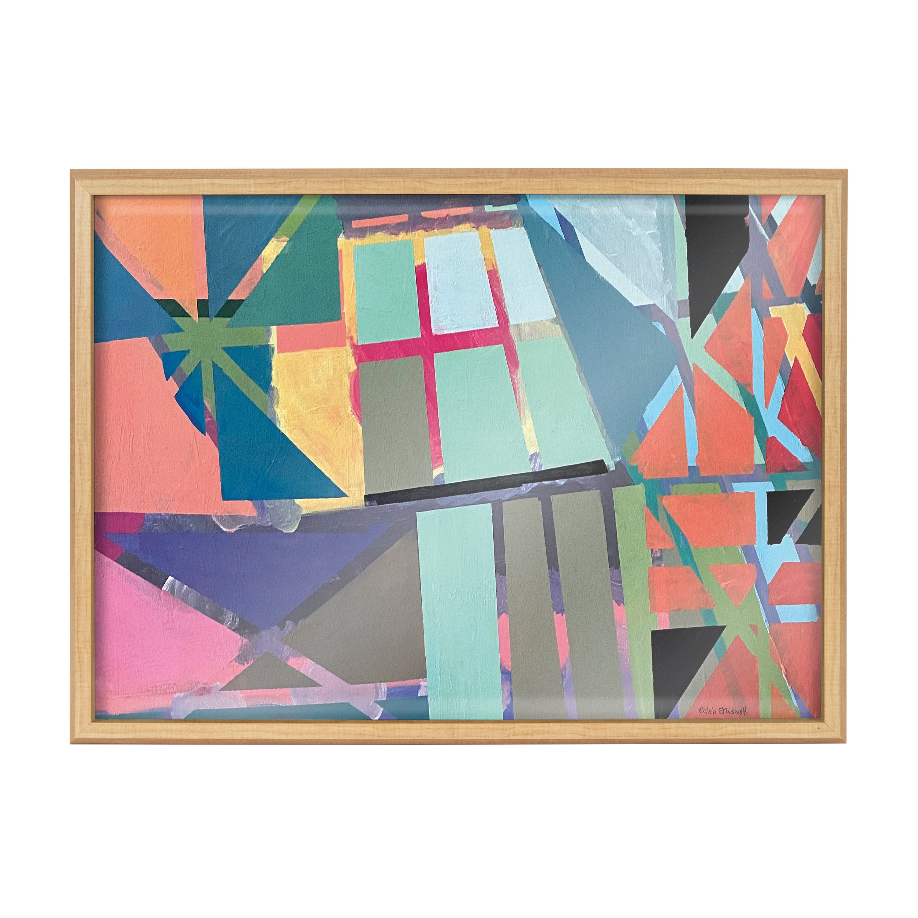 Blake Scaffolding Framed Printed Glass by Caleb Griswold