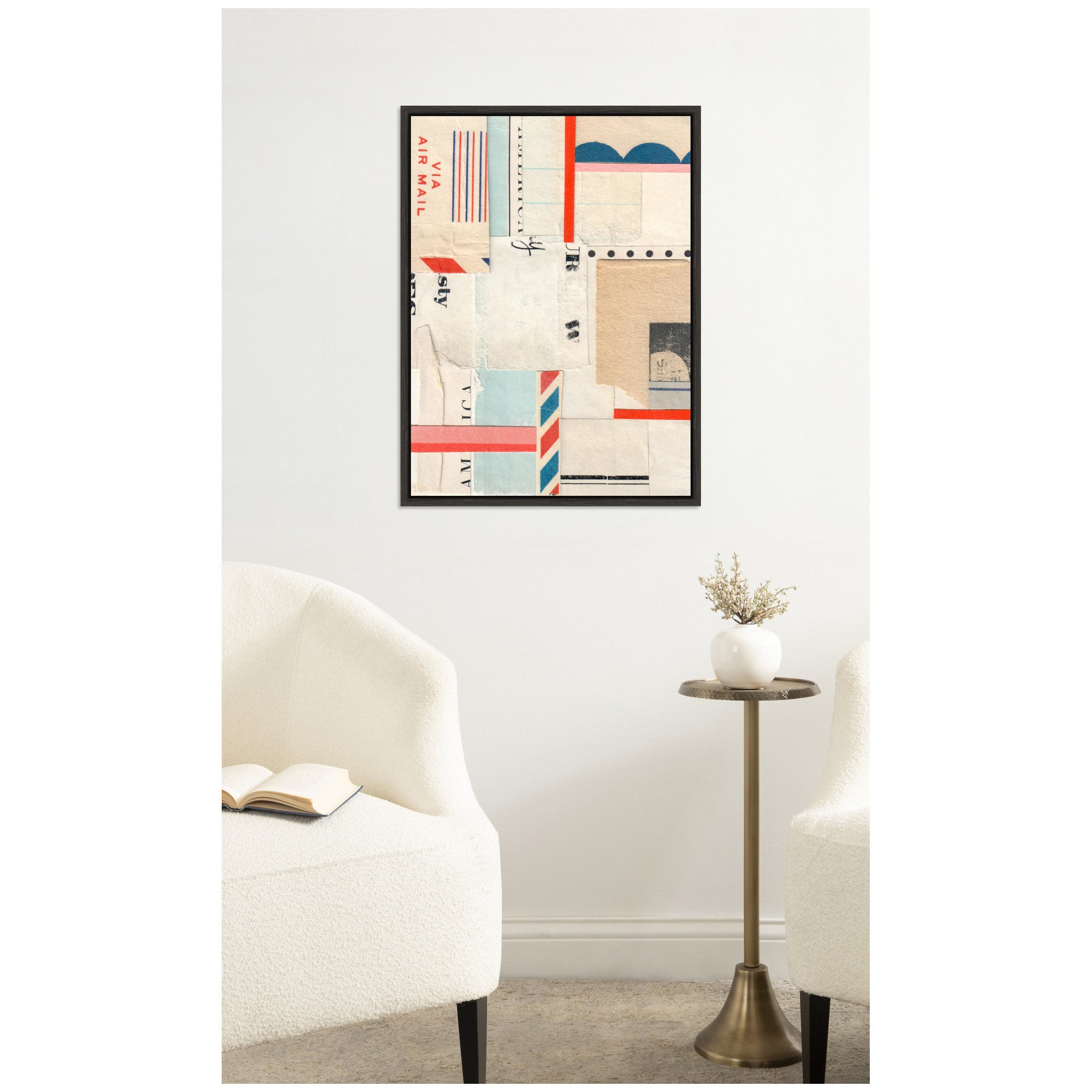 Framed Canvas Sylvie Dark Gray 18x24 7
