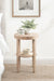Side Table Natural Beige 16x16x24 8