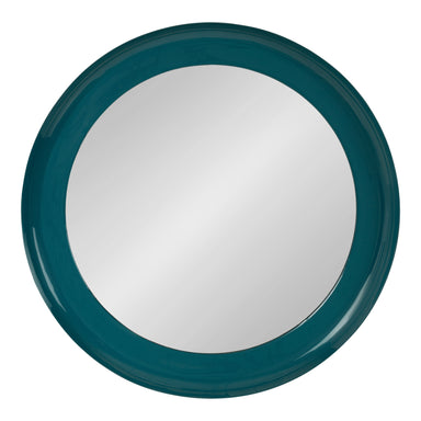 Round Mirror Teal Black 22x22 2