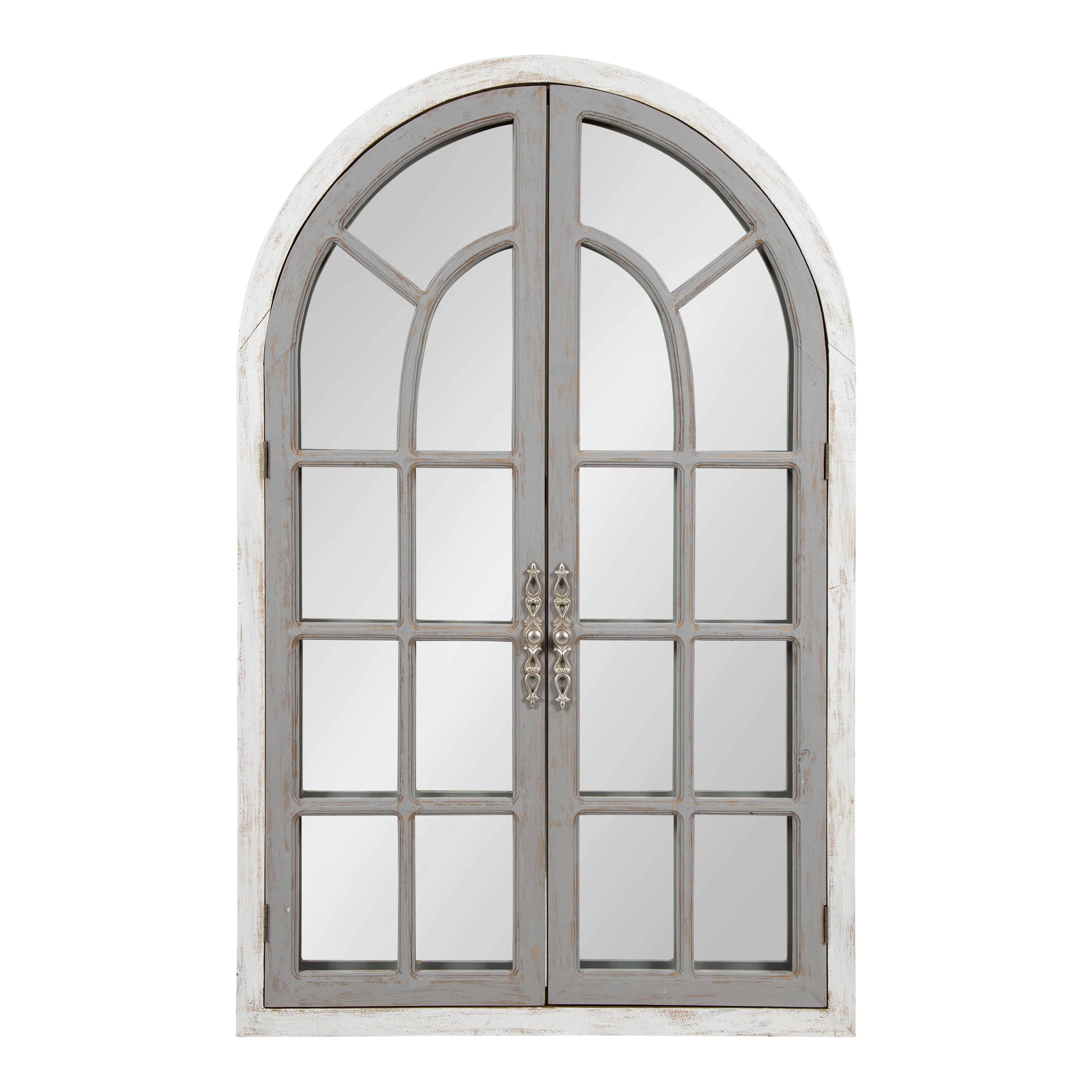Boldmere Wood Windowpane Arch Mirror