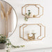 Accent Shelf Gold 2 Piece 18 inch 6