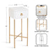Tea Table White Gold 12x12x30 2
