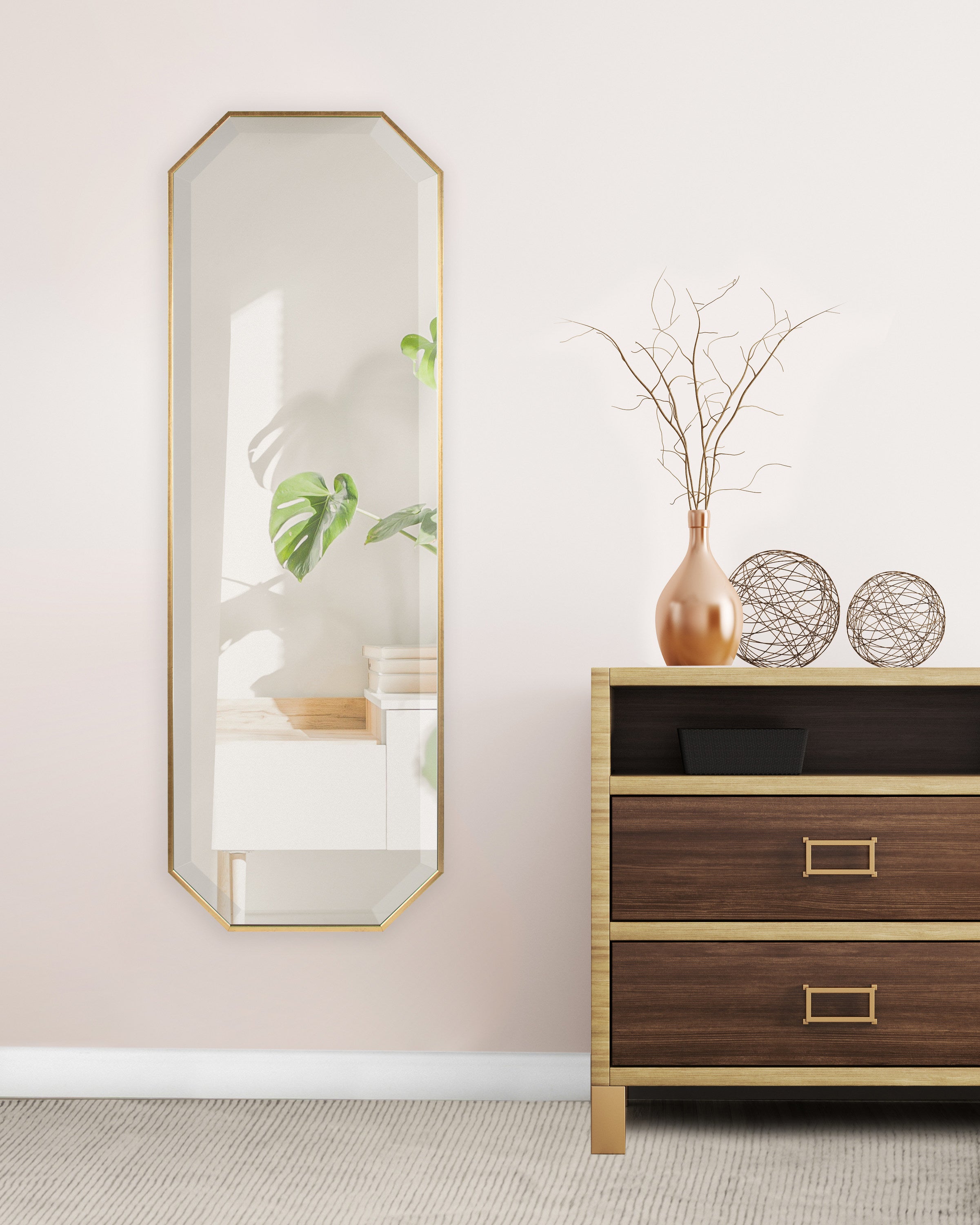 Full Length Mirror Gold 16x48 8