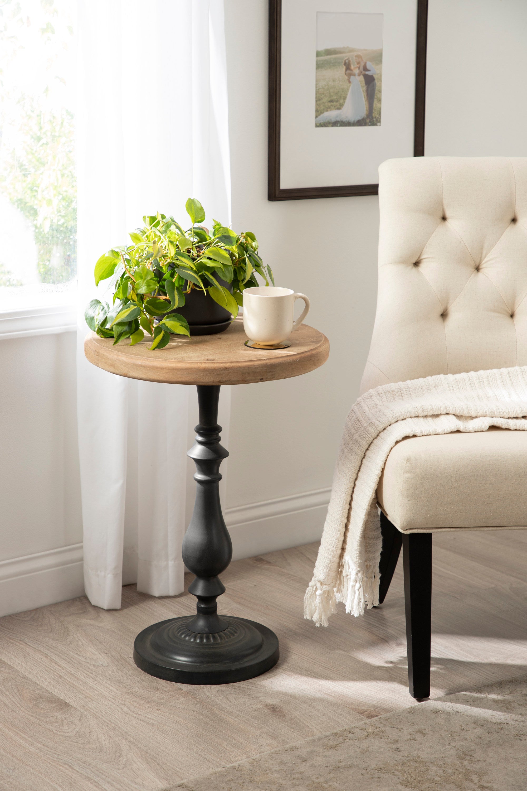 Wixley Wood and Metal Side Table