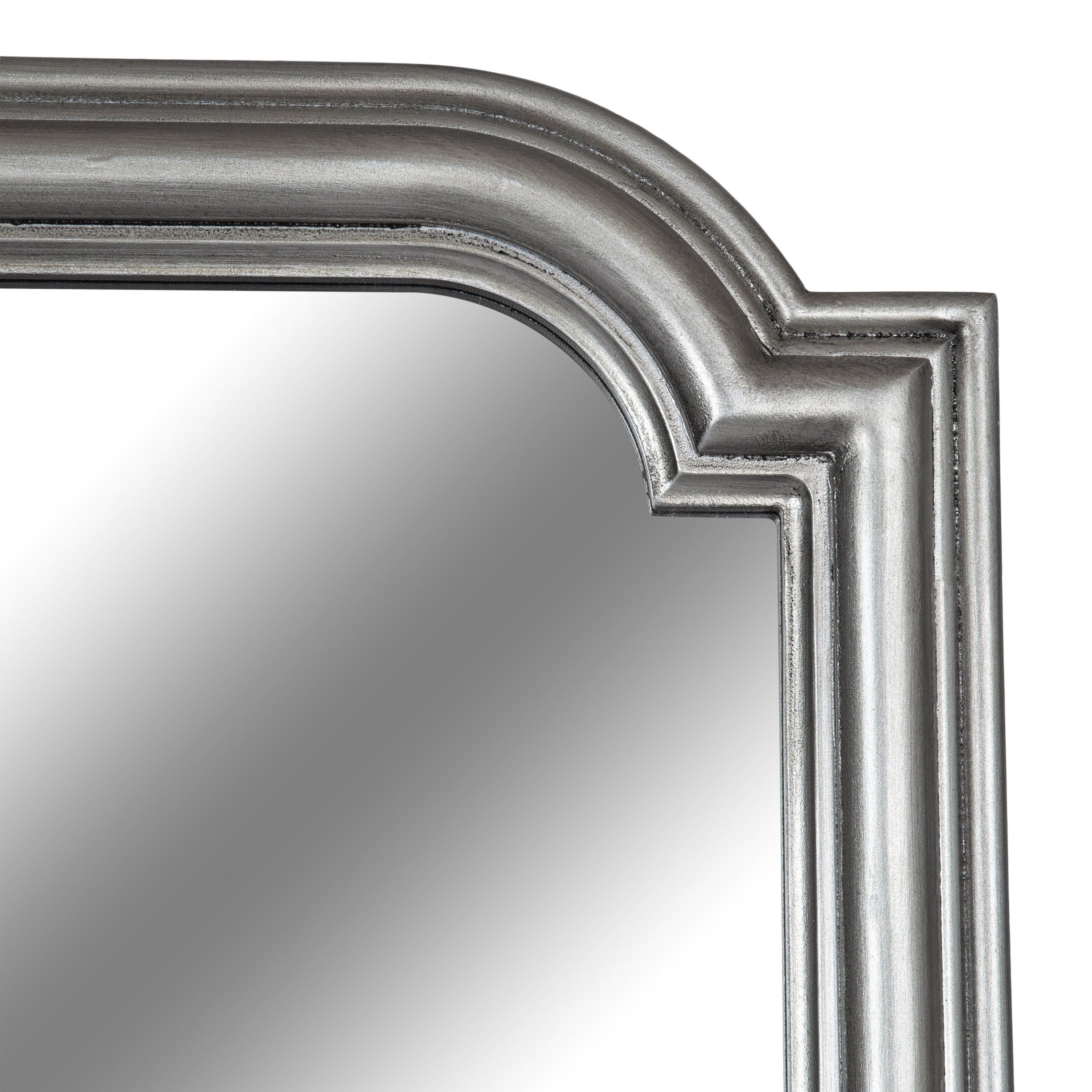 Scallop Mirror Silver 24x36 3