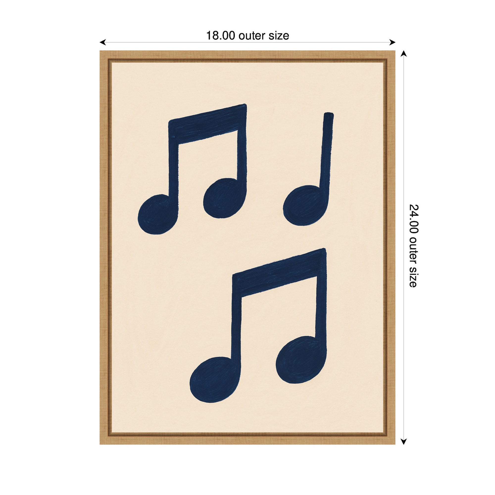 Music Notes by Laura Moss Framed Canvas Wall Art Print