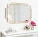 Scallop Mirror 24x36 Gold 7