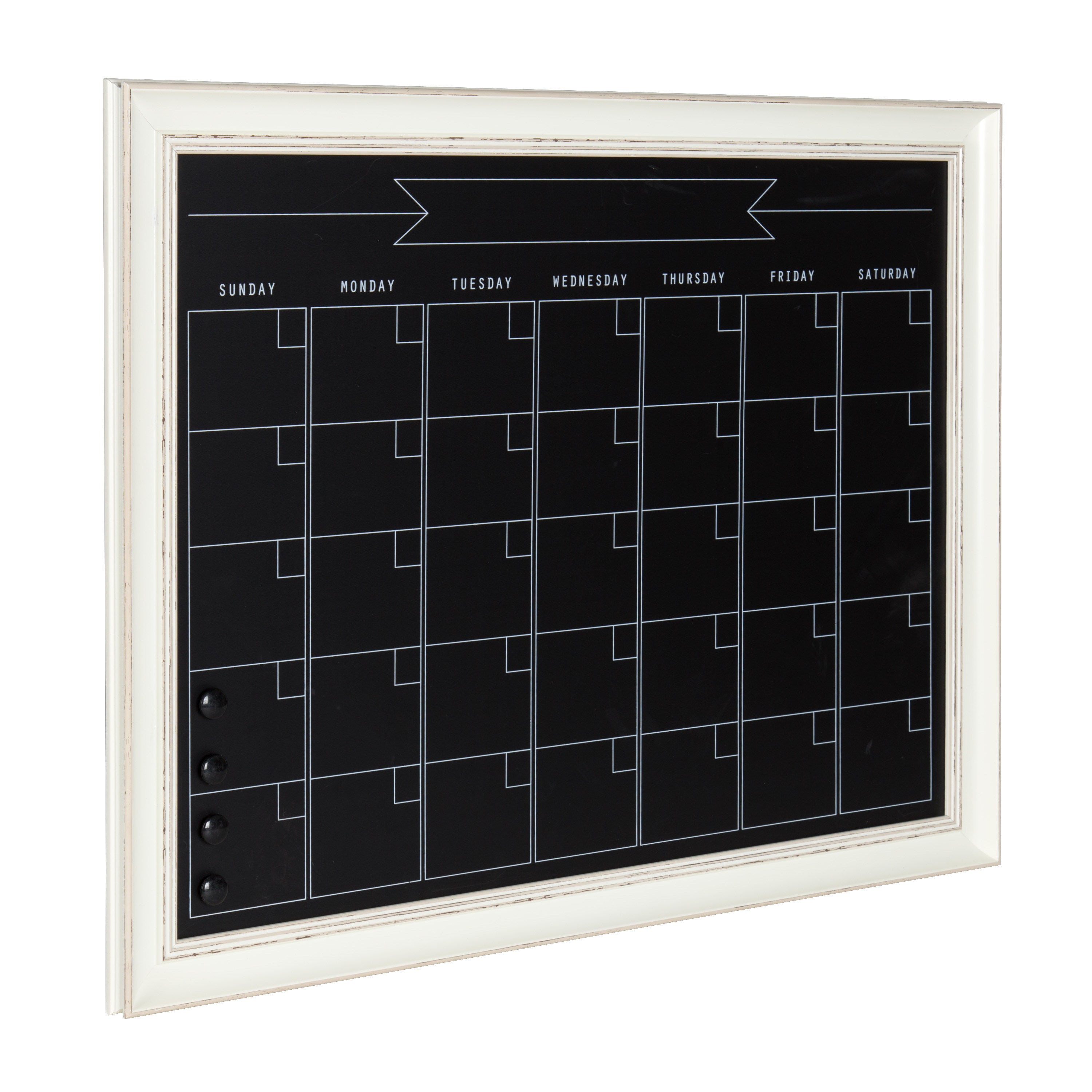 Macon Framed Magnetic Chalkboard Monthly Calendar