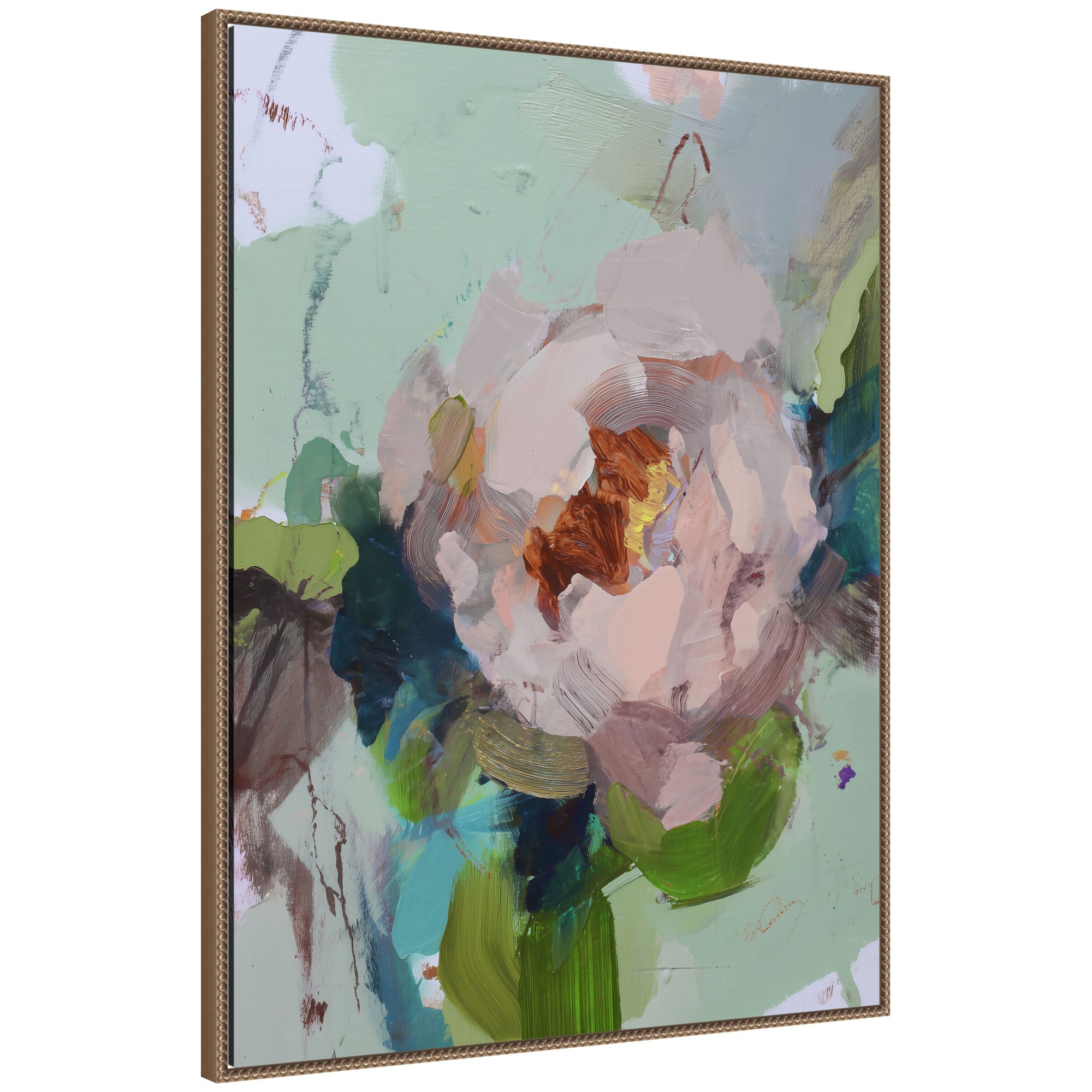 Framed Canvas 32x42 Sylvie Beaded Dark Gold 1