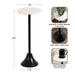 Side Table White Black 10x10x23 2