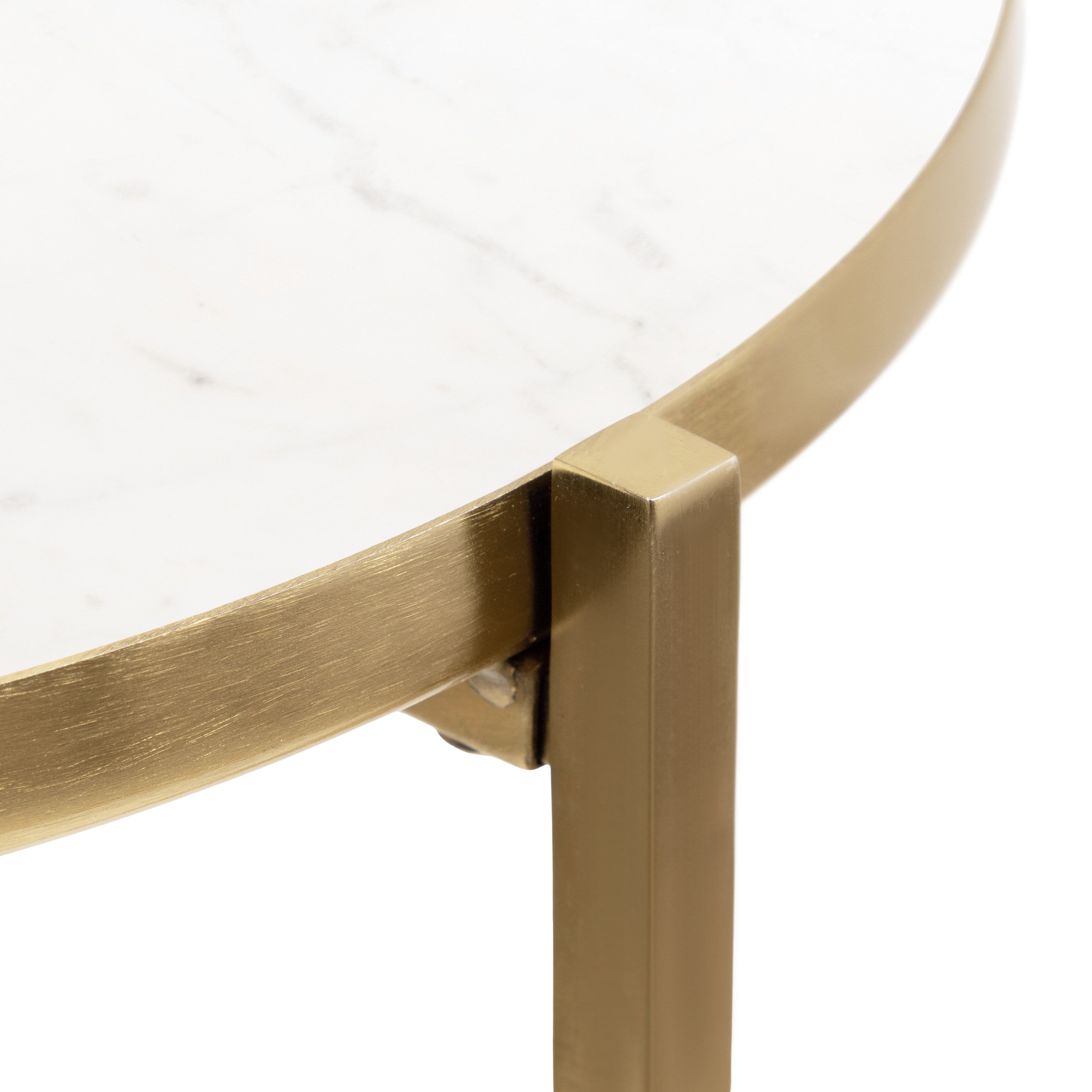 Side Table White Gold 15x15x24 3
