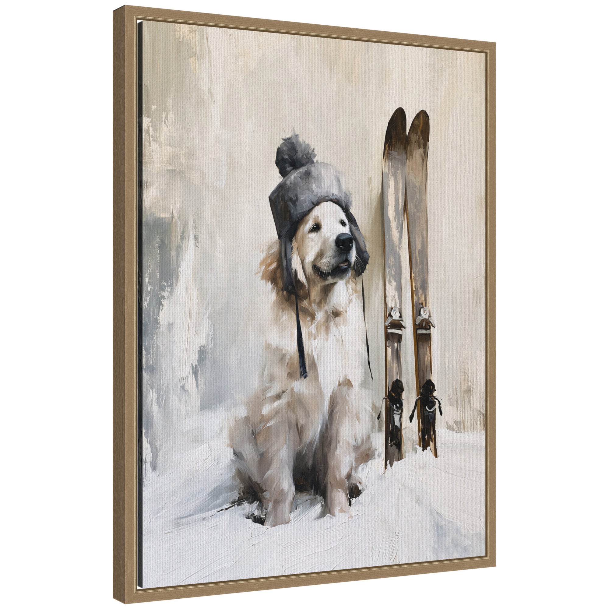 Framed Canvas Sylvie Dark Gold 18x24 1