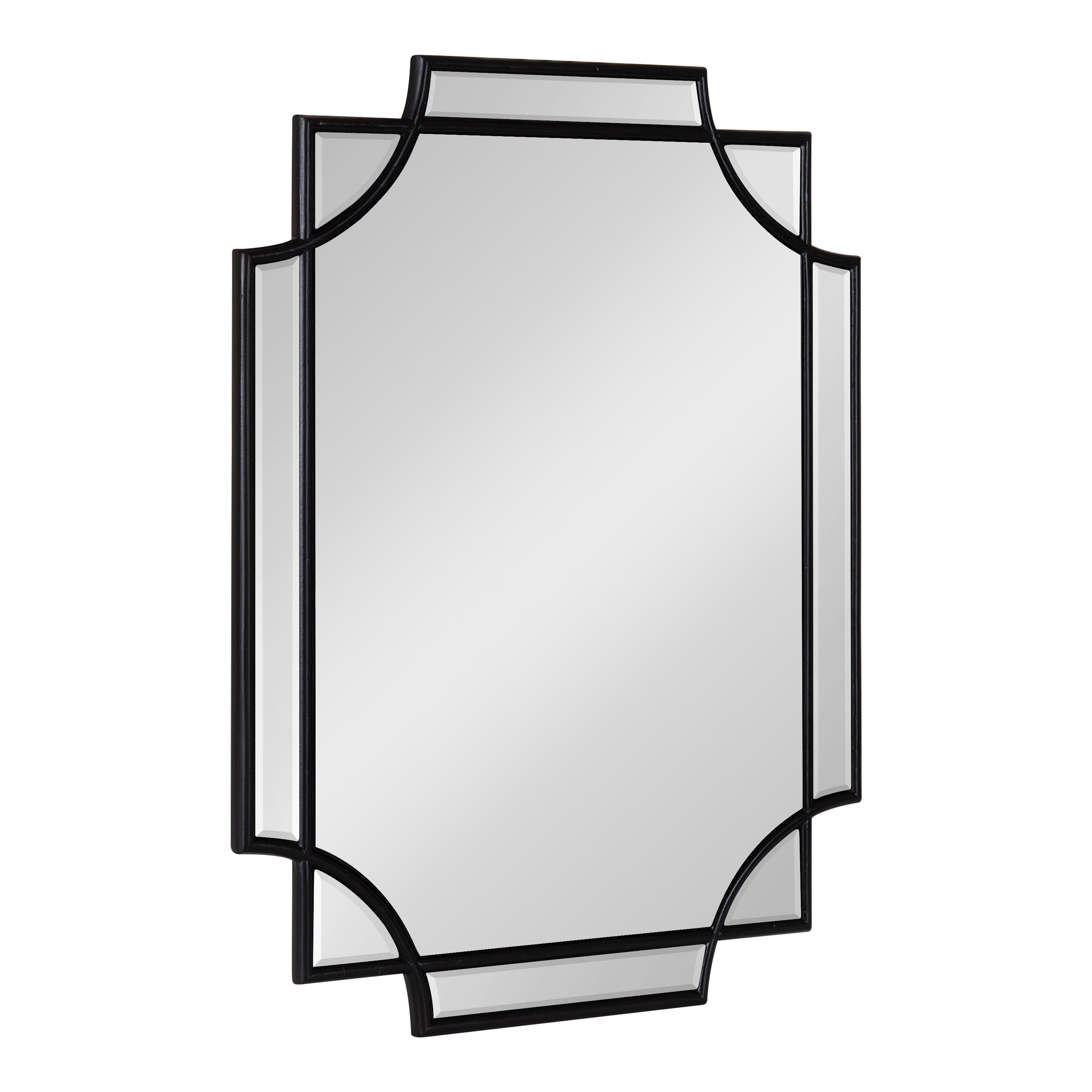 Scallop Mirror 18x24 Black 1