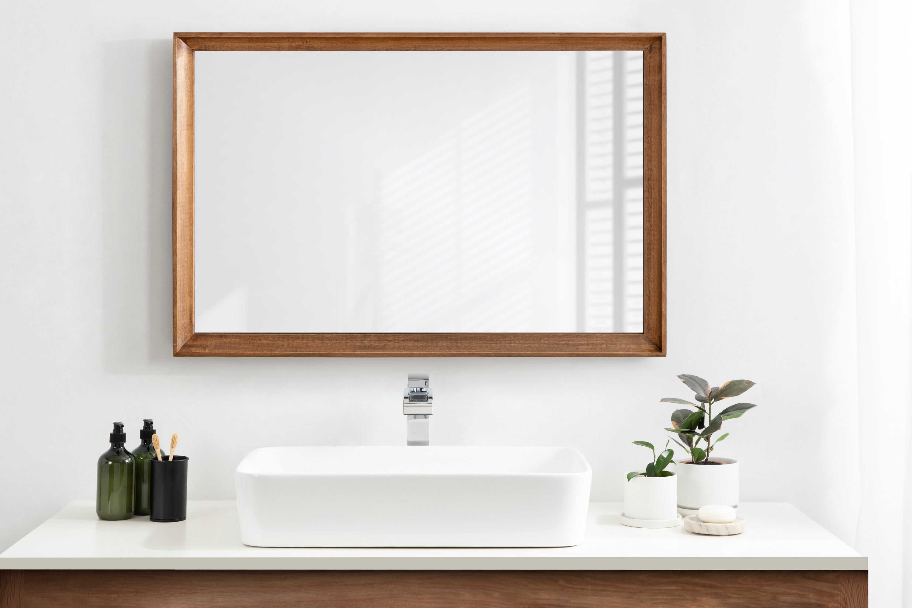 Rectangle Mirror Rustic Brown 24x36 8