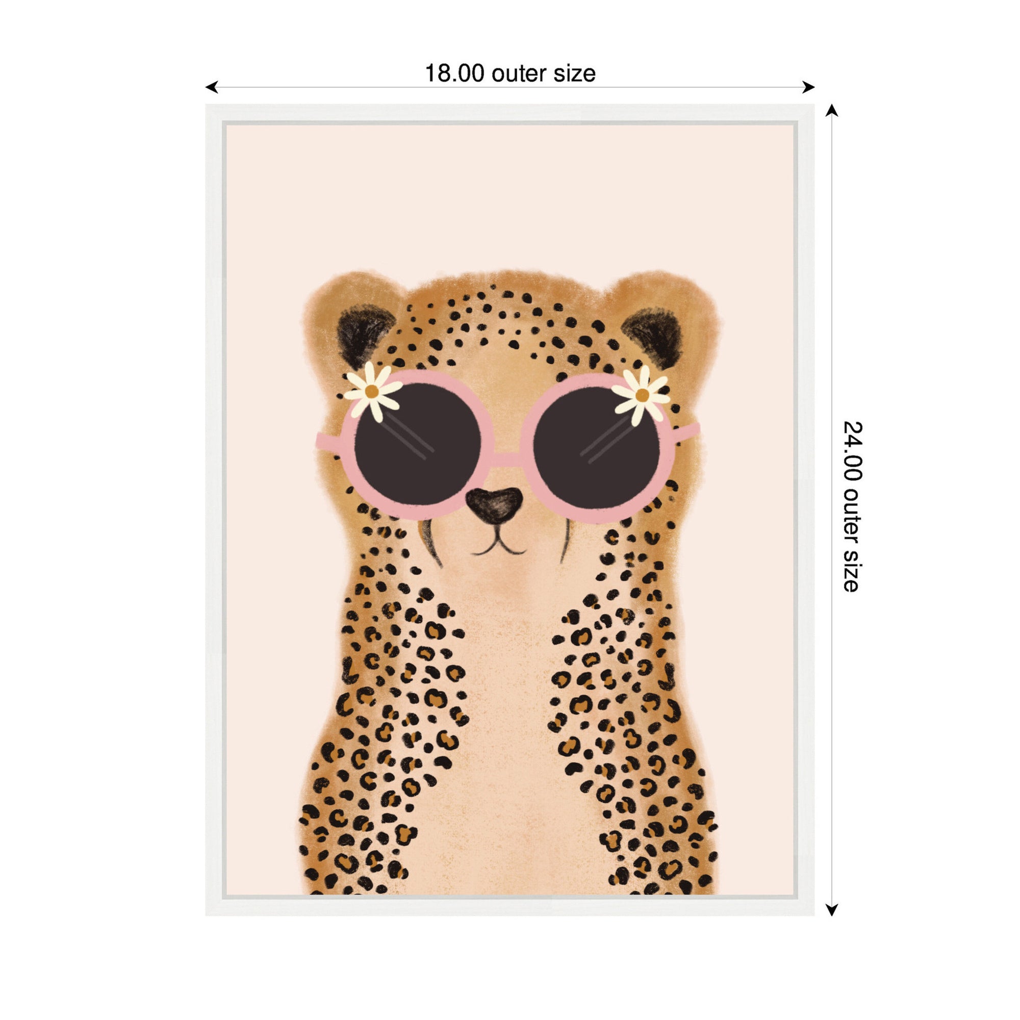Lavish Leopard by Aislinn Simmonds Duchess Plum Framed Canvas Wall Art Print